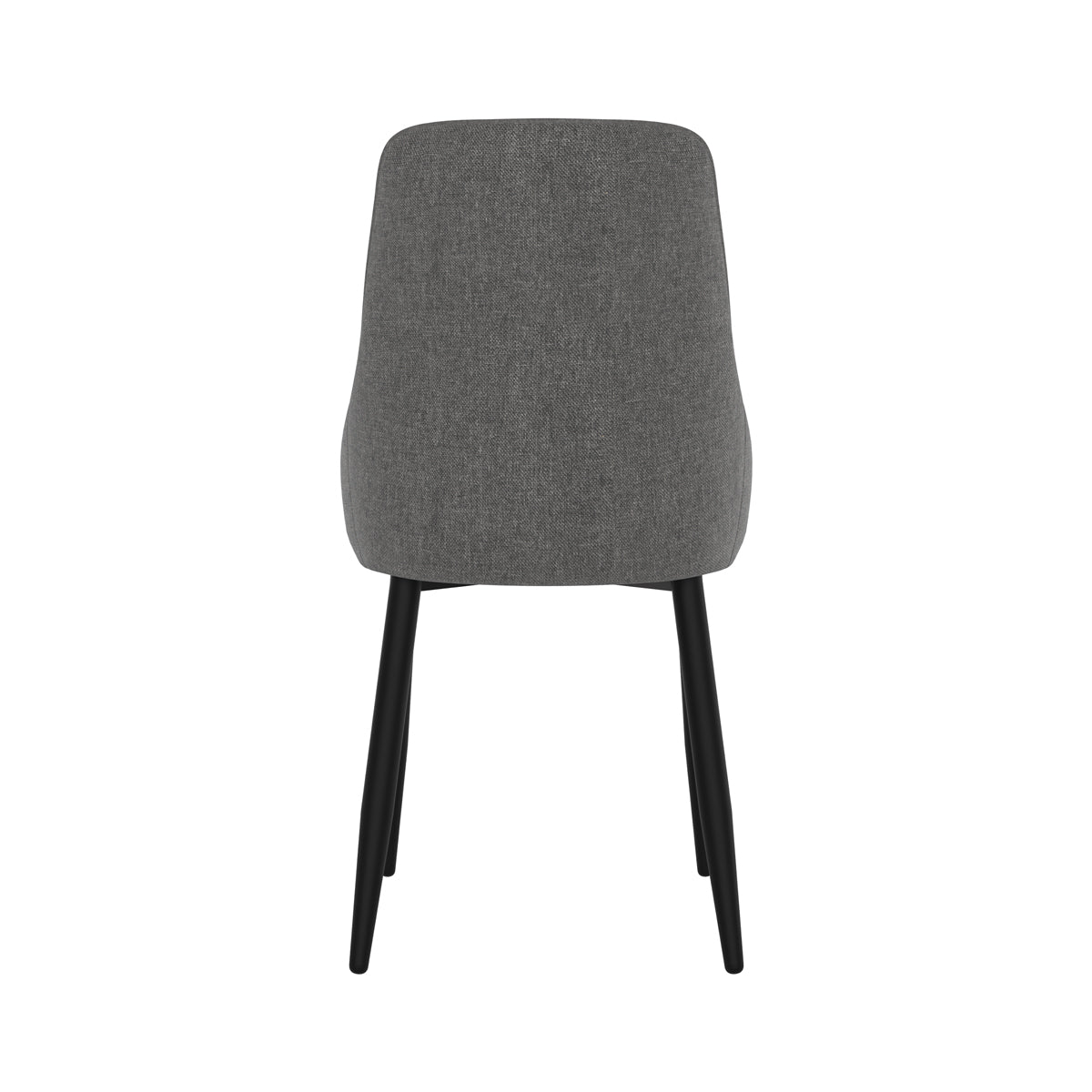 sedia in tessuto grigio scuro con gambe in metallo pipo