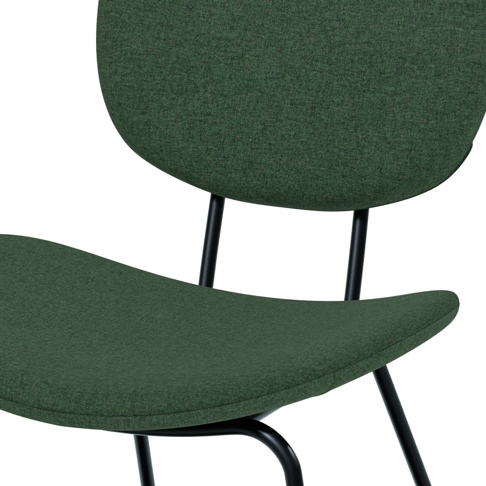 Silla Verner de tela verde (lote de 2)