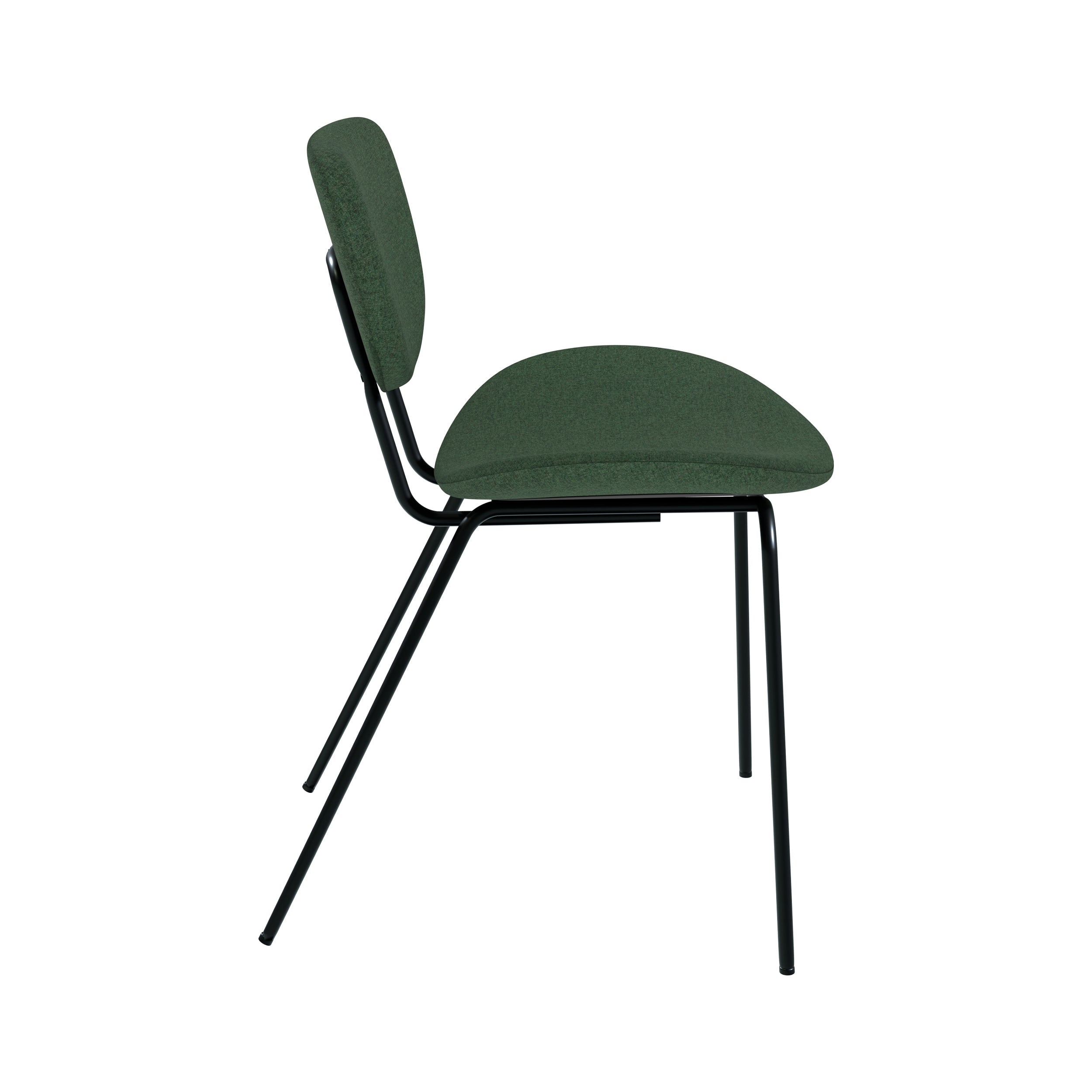 Silla Verner de tela verde (lote de 2)