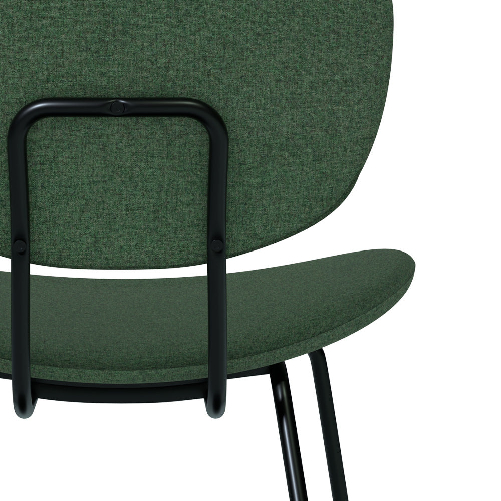 Silla Verner de tela verde (lote de 2)