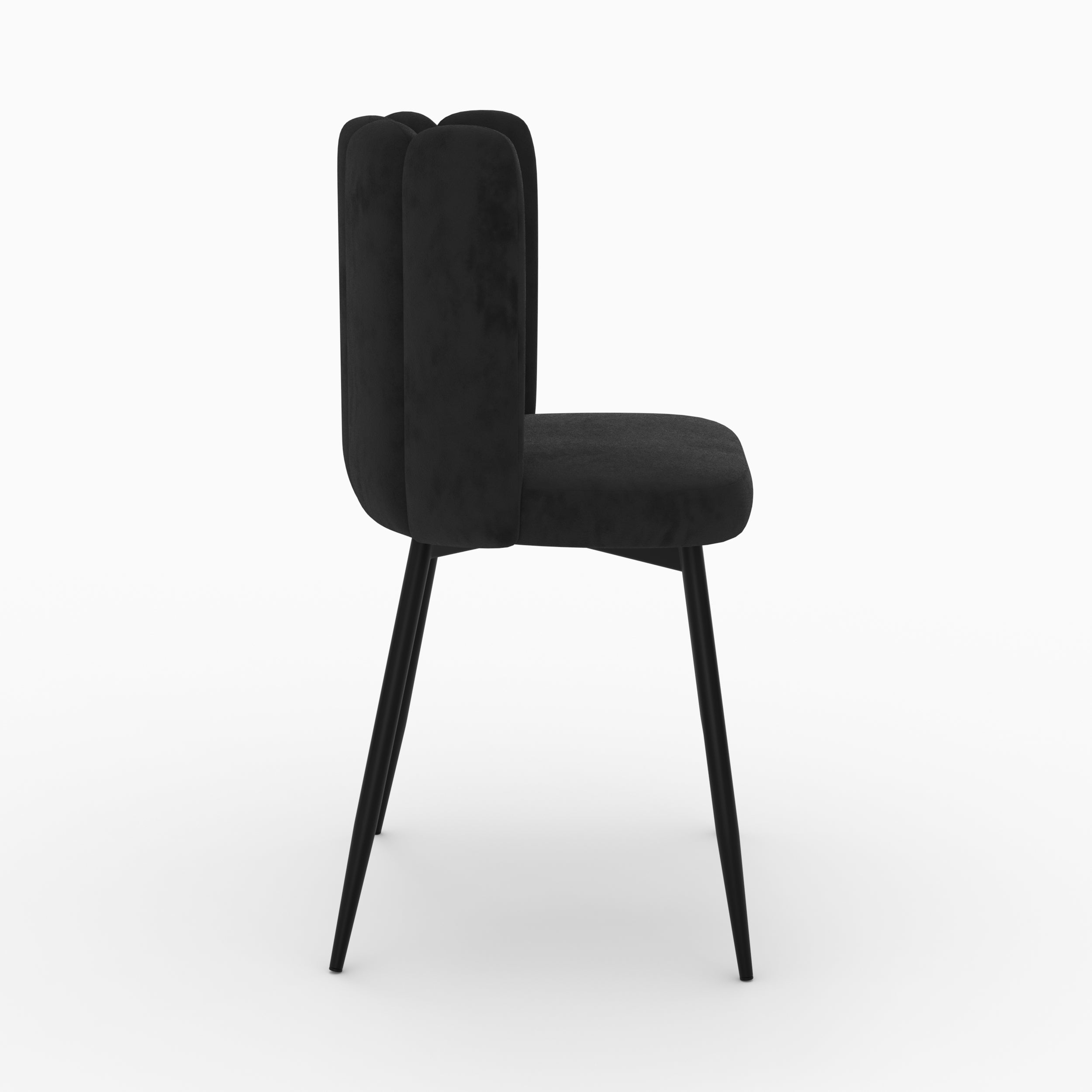 sedia in velluto nero unità rosy