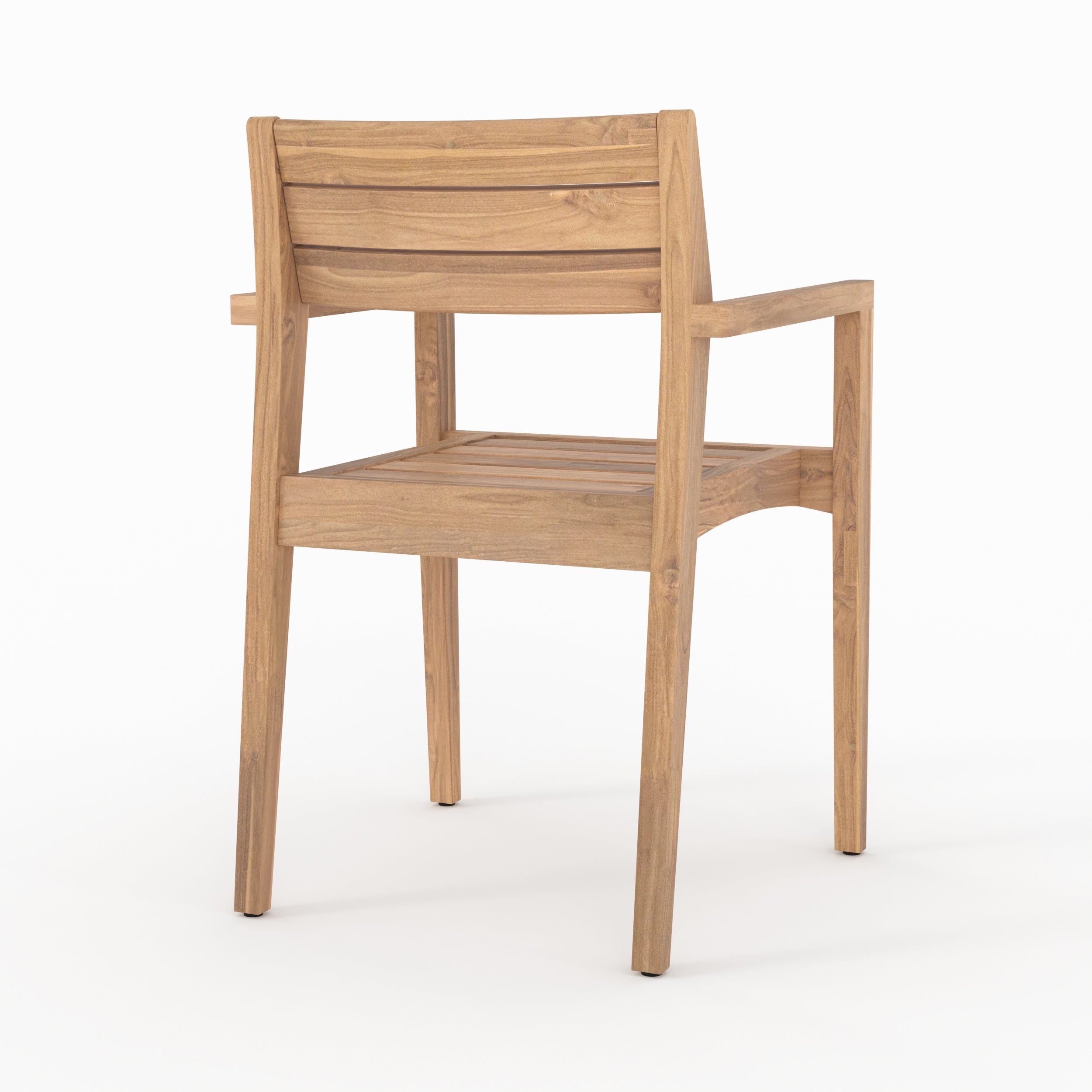 chaise exterieur bois de teck recycle yogy lot de 2