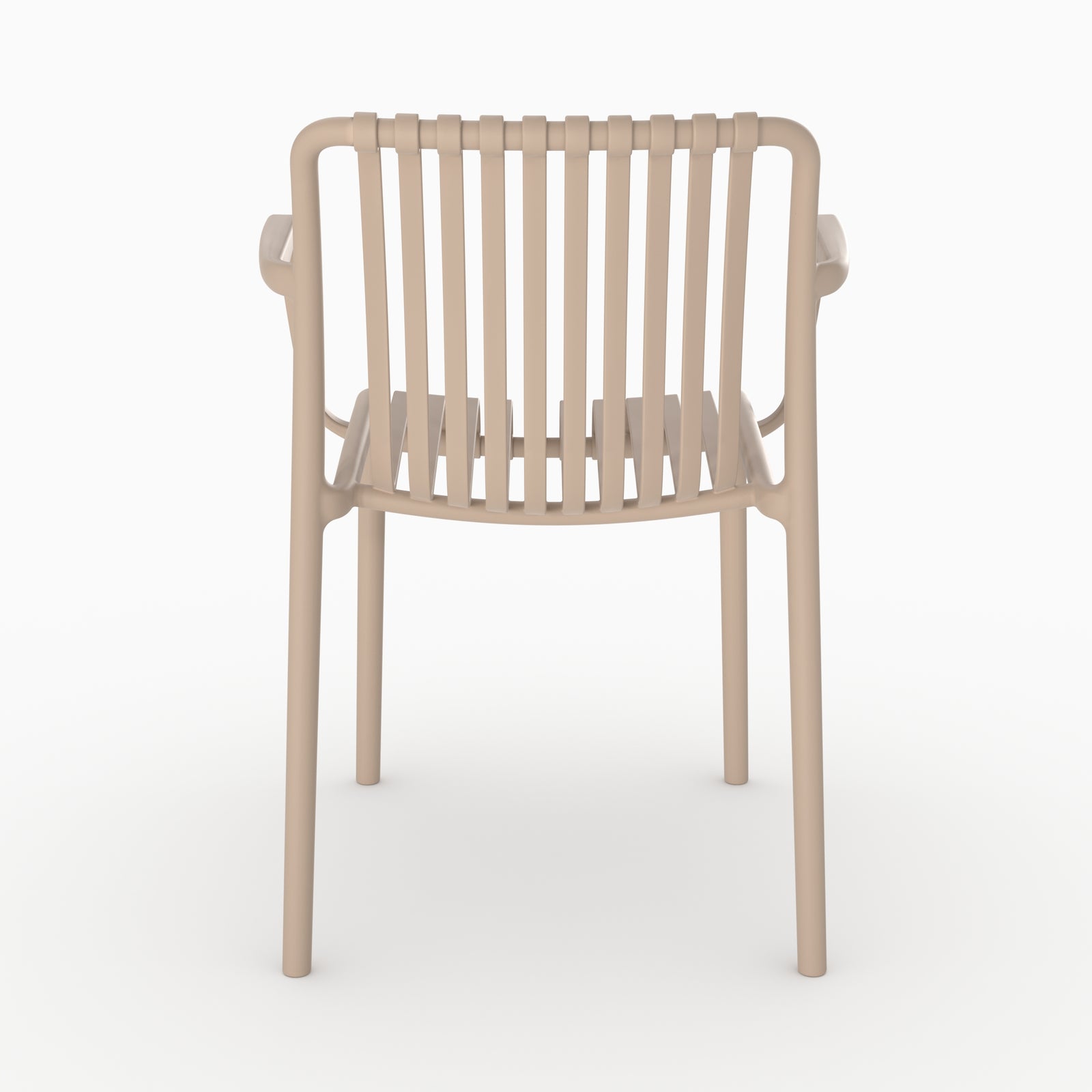 Chaise extérieur plastique Ivy beige vue dessus