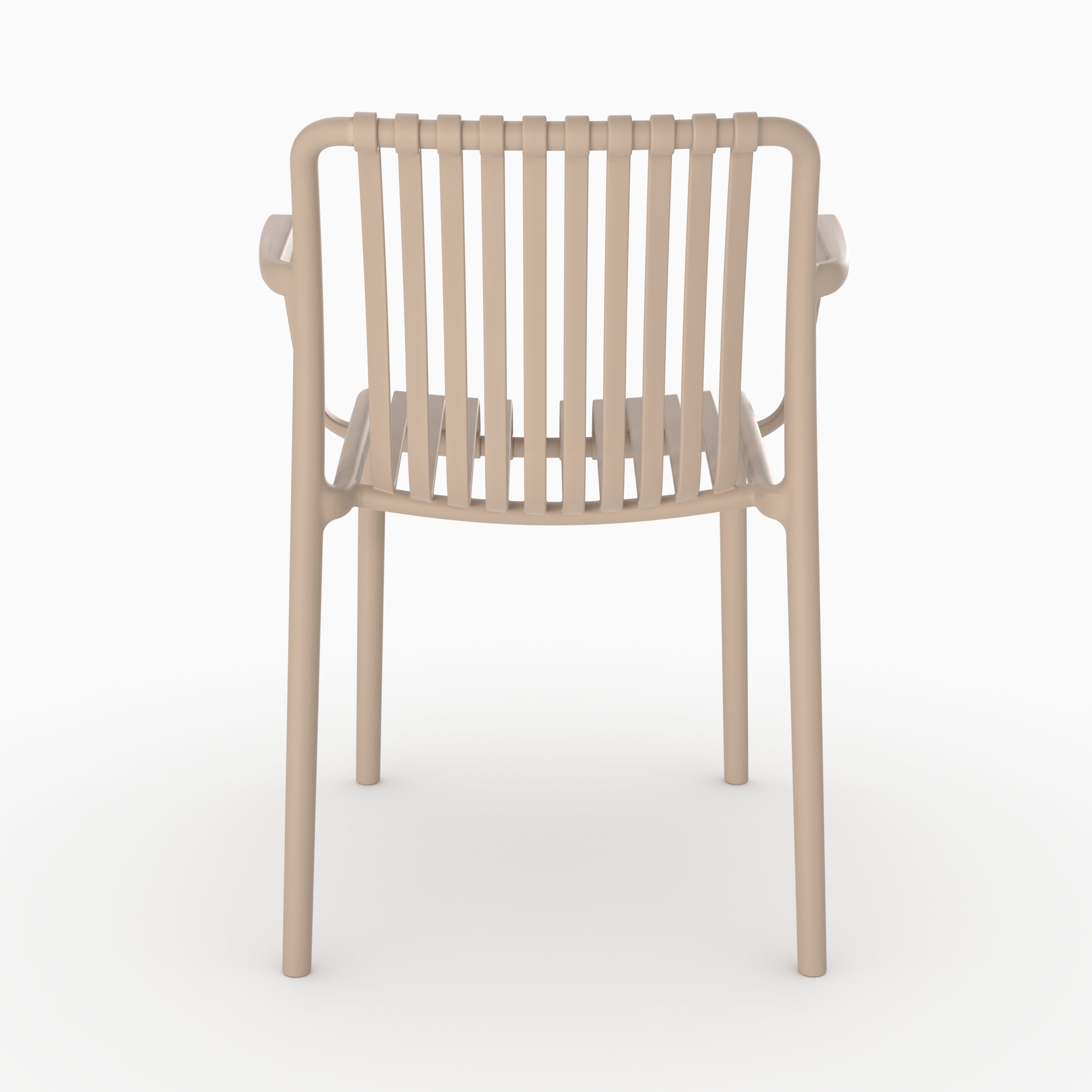 Chaise extérieur plastique Ivy beige vue dessus