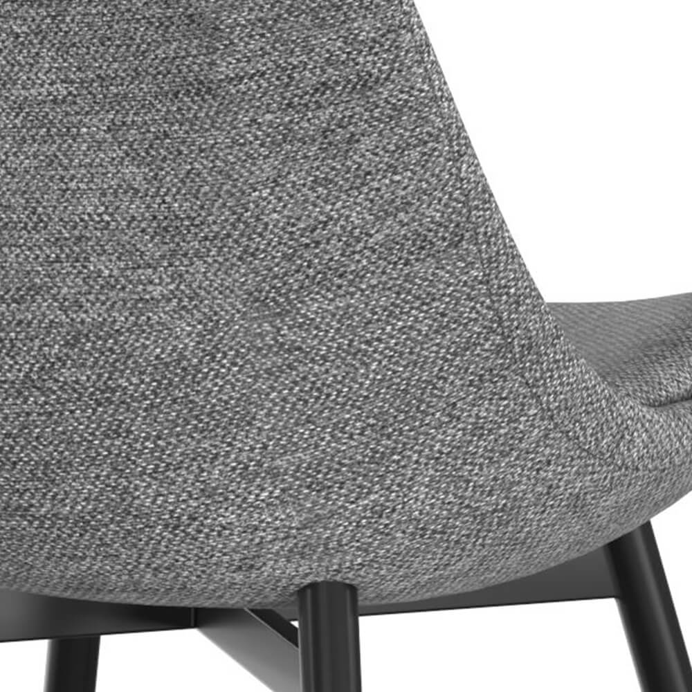 sedia flippi in tessuto grigio scuro cina set di 2 piedi in metallo