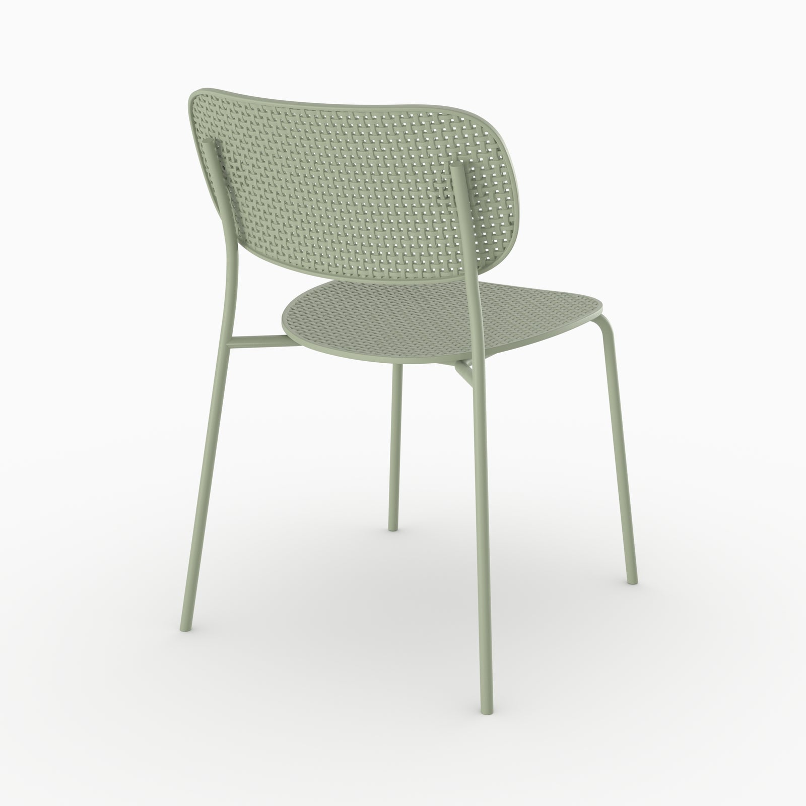Chaise Gea extérieur vert empilable plastique