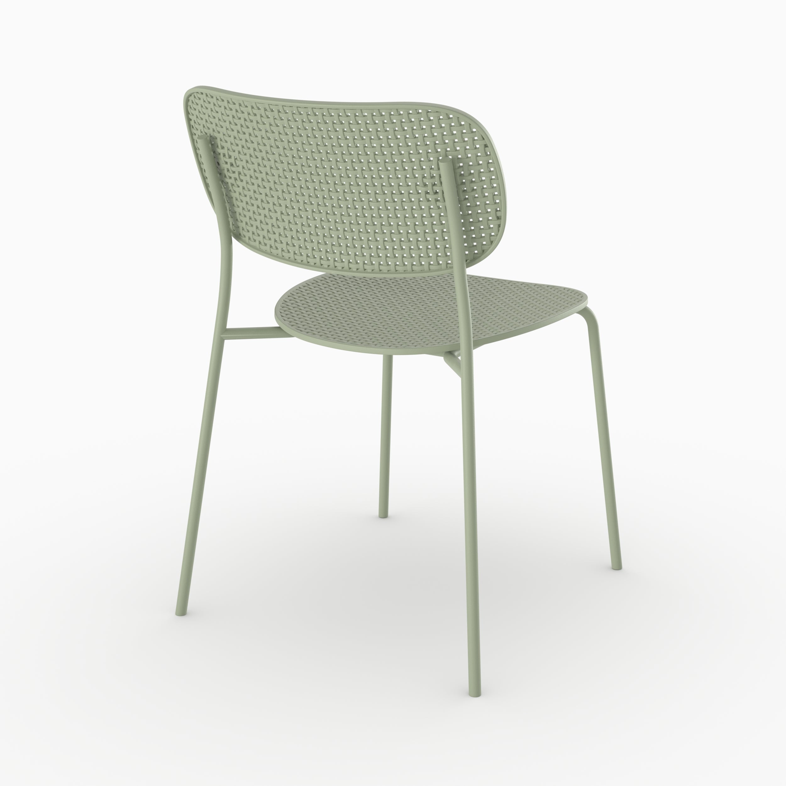 Chaise Gea extérieur vert empilable plastique
