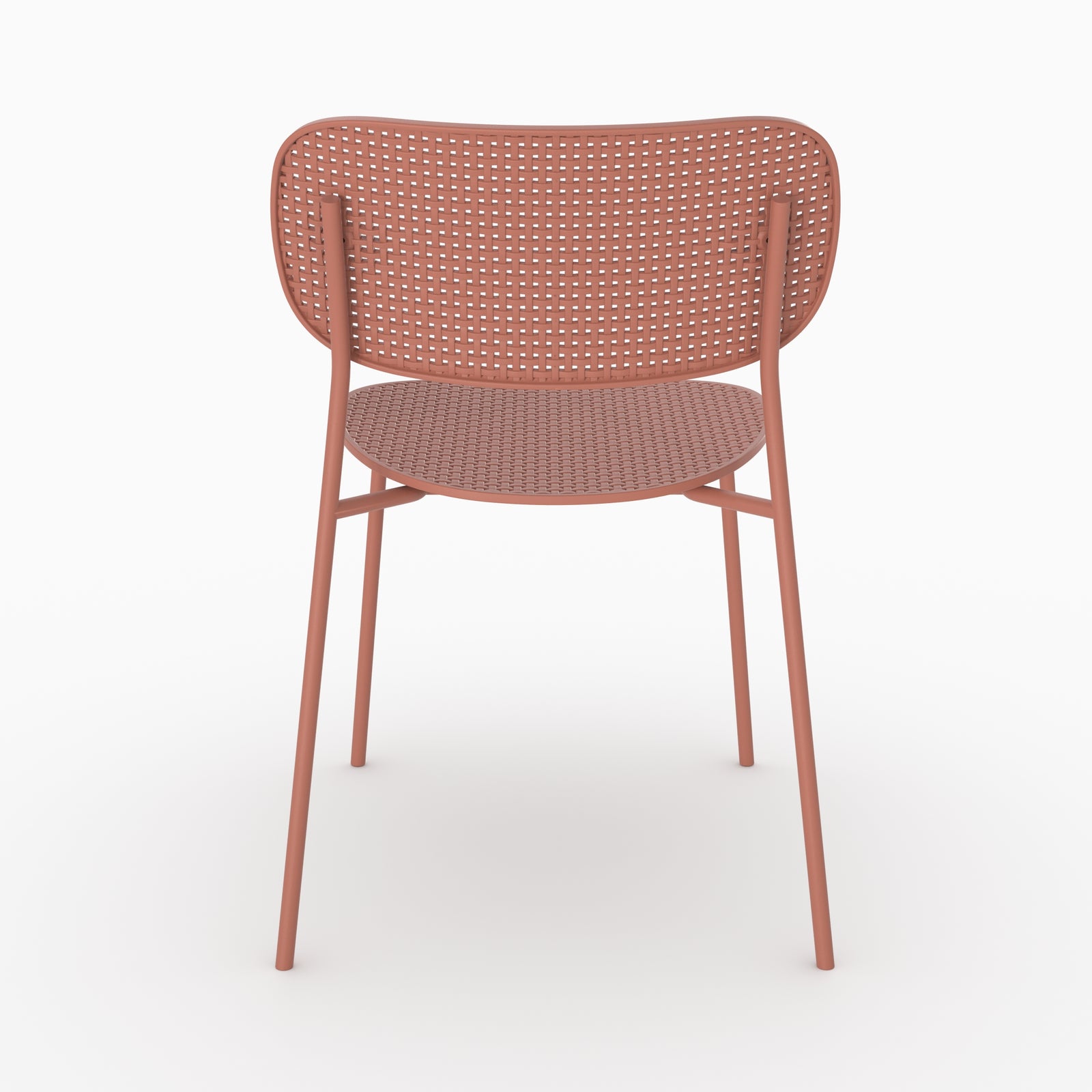 Chaise Gea plastique terracotta empilable vue arrière dos
