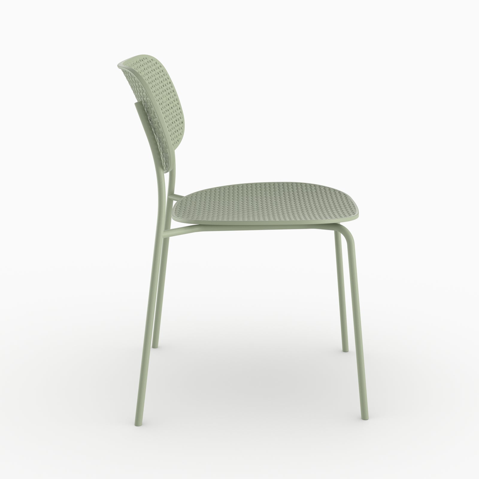 Chaise Gea vert menthe empilable plastique jardin