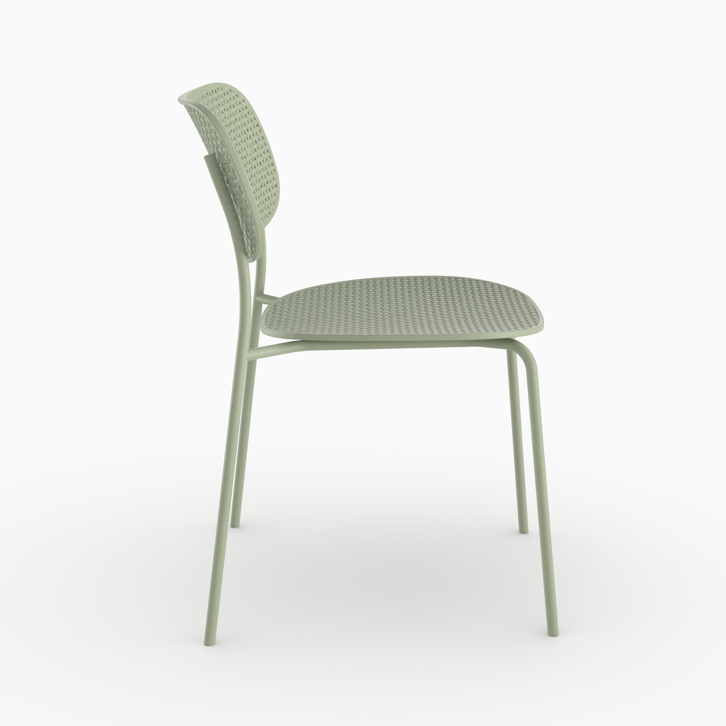 Chaise Gea vert menthe empilable plastique jardin