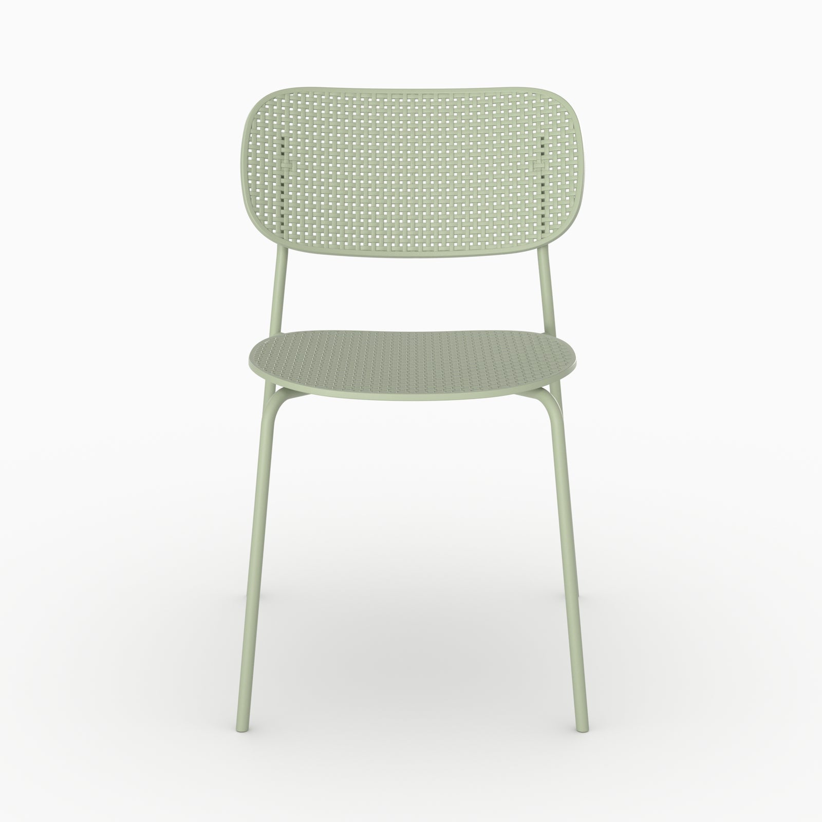 Chaise Gea vert pastel empilable gain place plastique