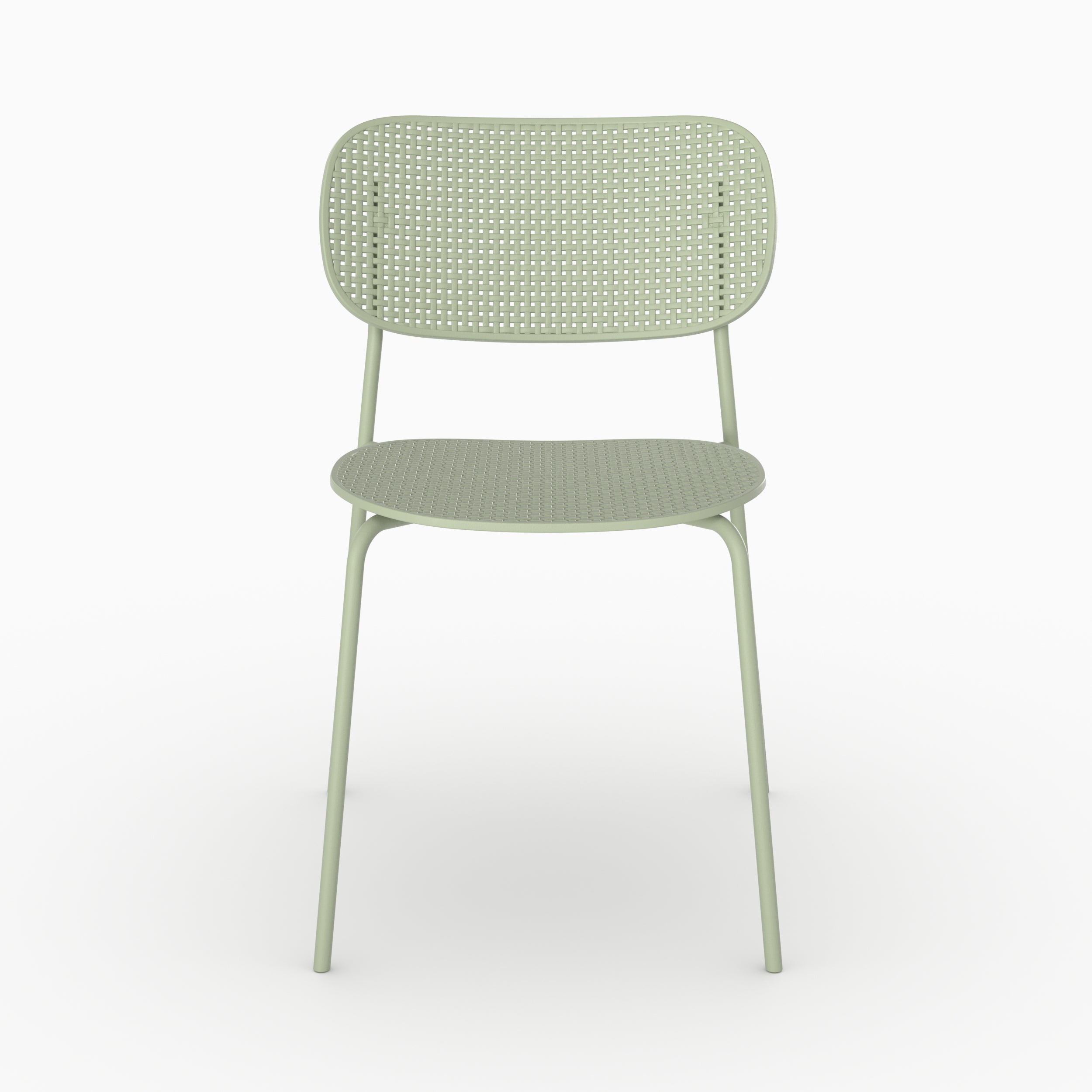 Chaise Gea vert pastel empilable gain place plastique