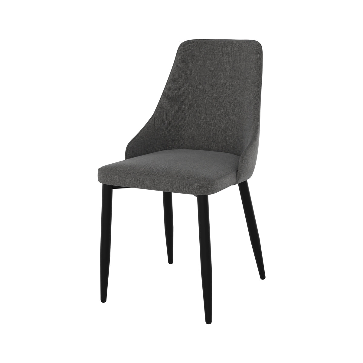sedia grigio scuro in tessuto pipo