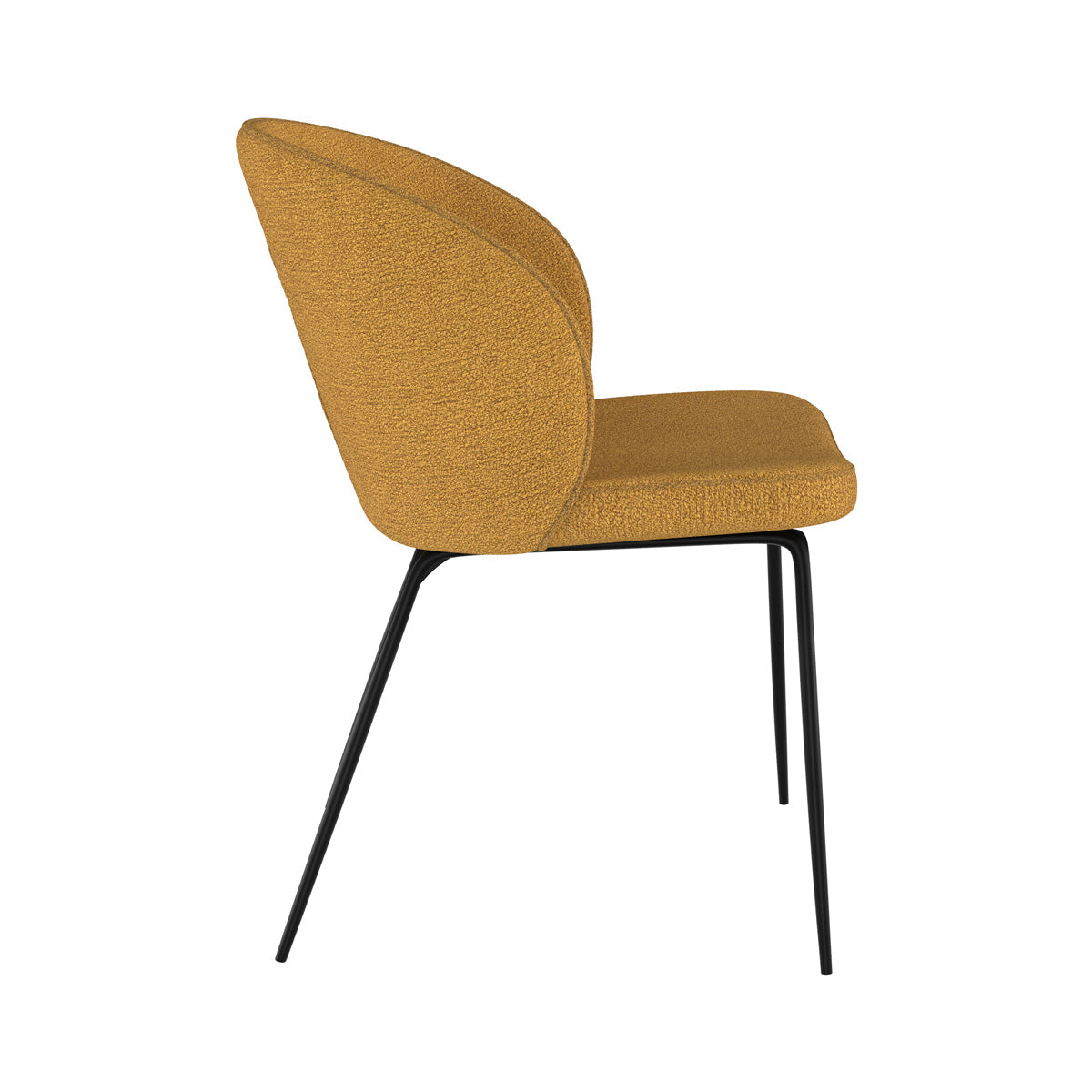 sedia groom in tessuto bouclette giallo groom