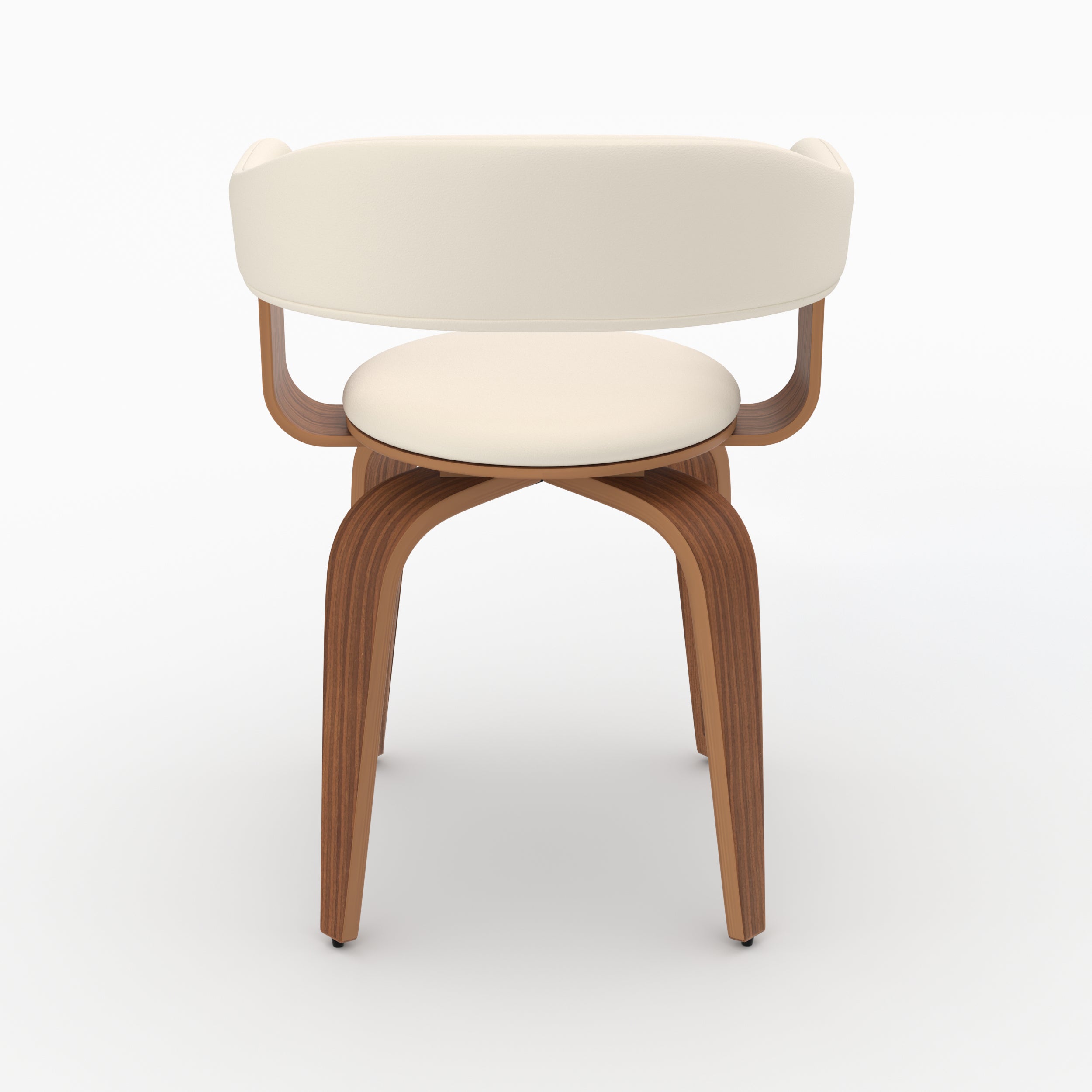Chaise blanche Harold avec accoudoirs