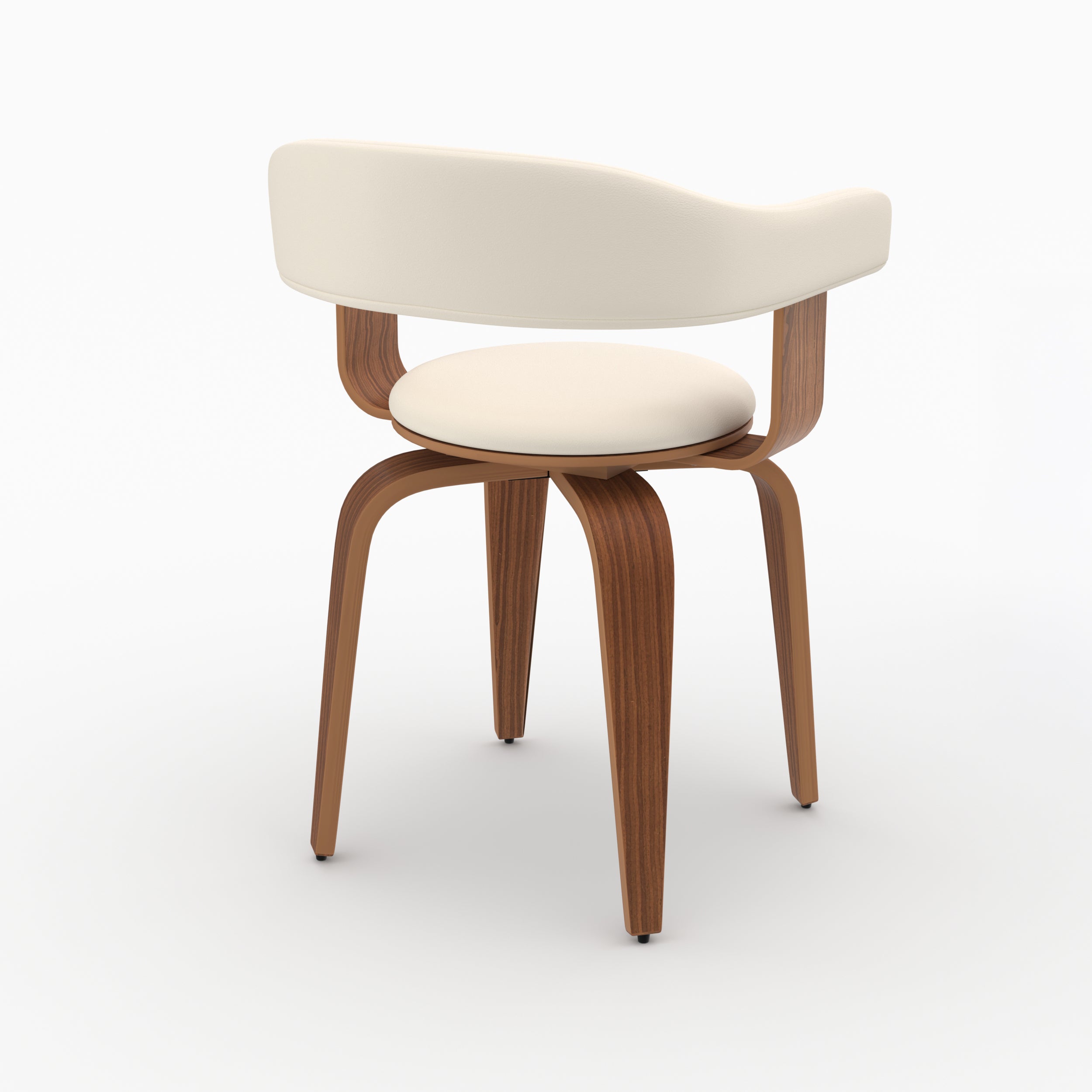 Chaise blanche Harold avec accoudoirs