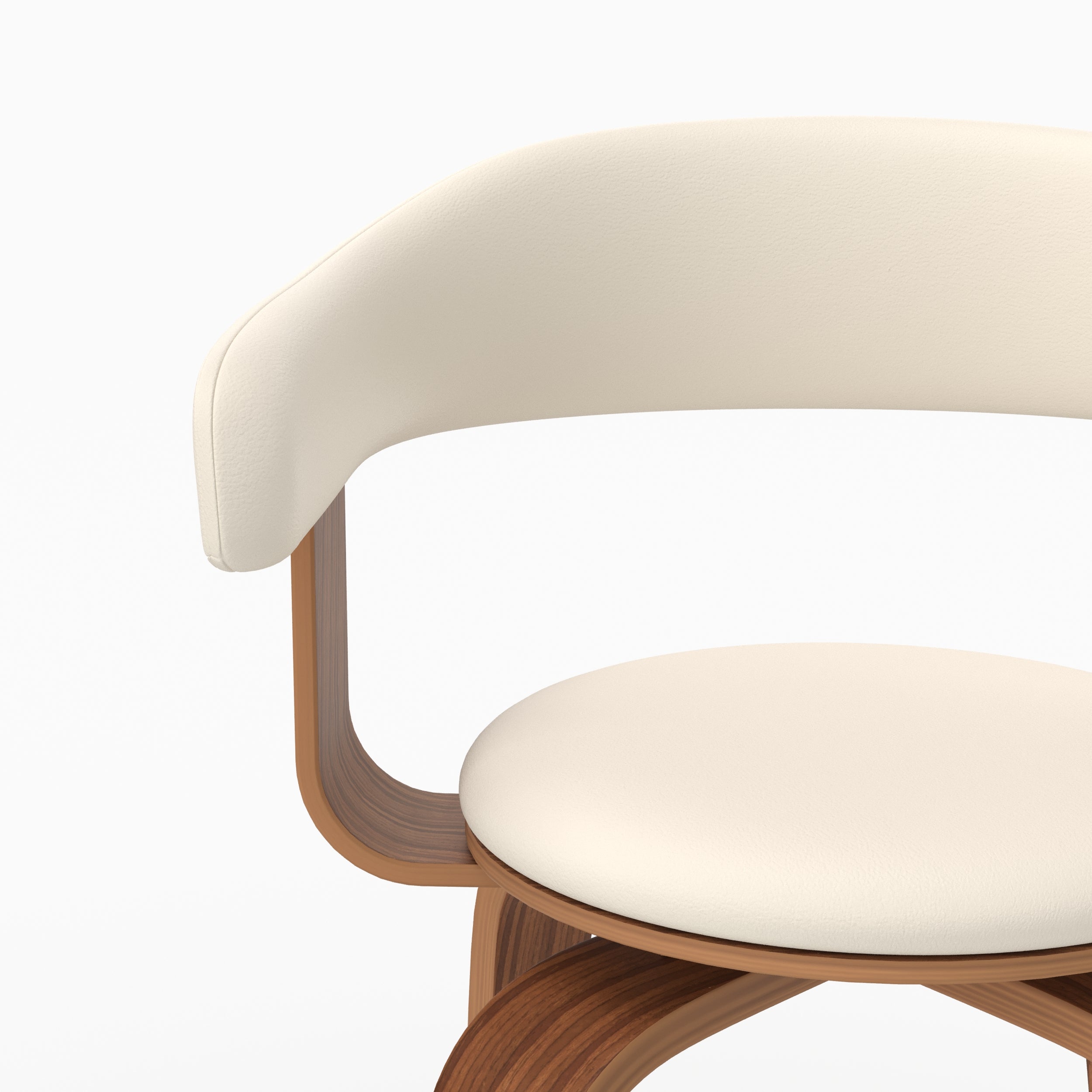 Chaise blanche Harold avec accoudoirs