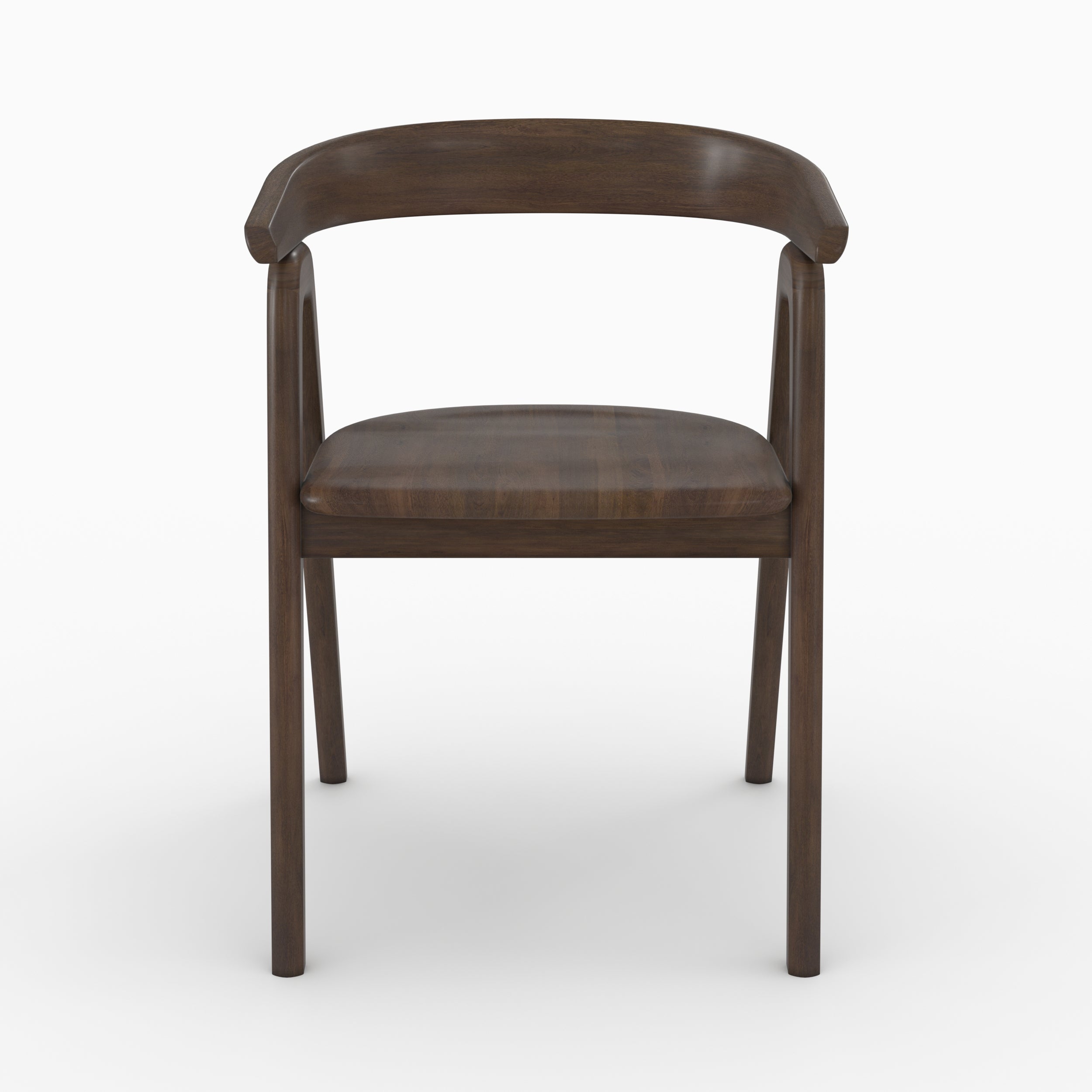 chaise hawa en bois d hevea fonce