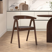 sedia hawa in legno di hevea scuro rdv deco