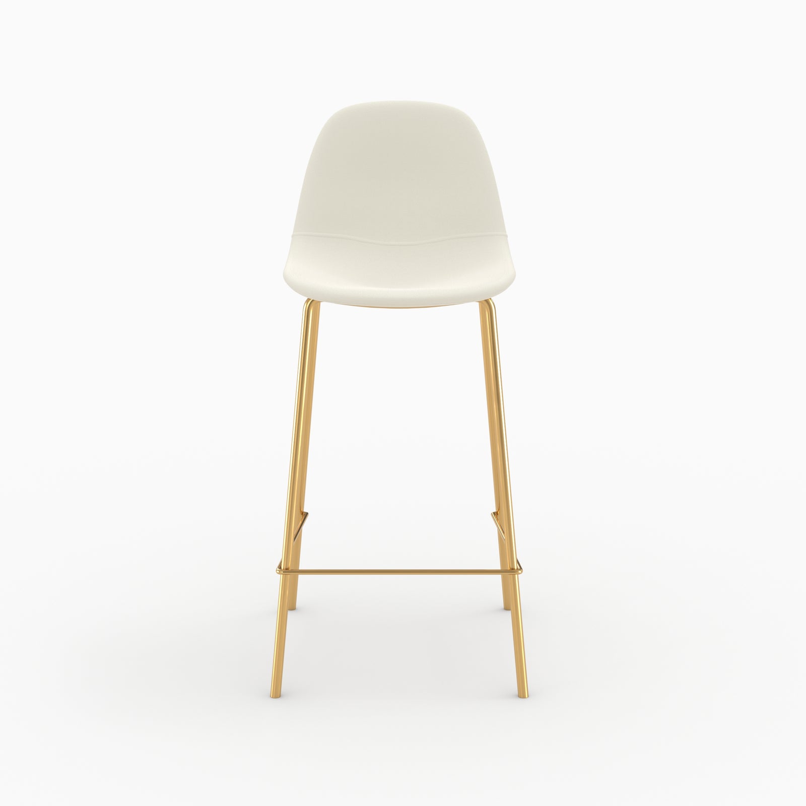 chaise henrik pour ilot central en cuir synthetique blanc