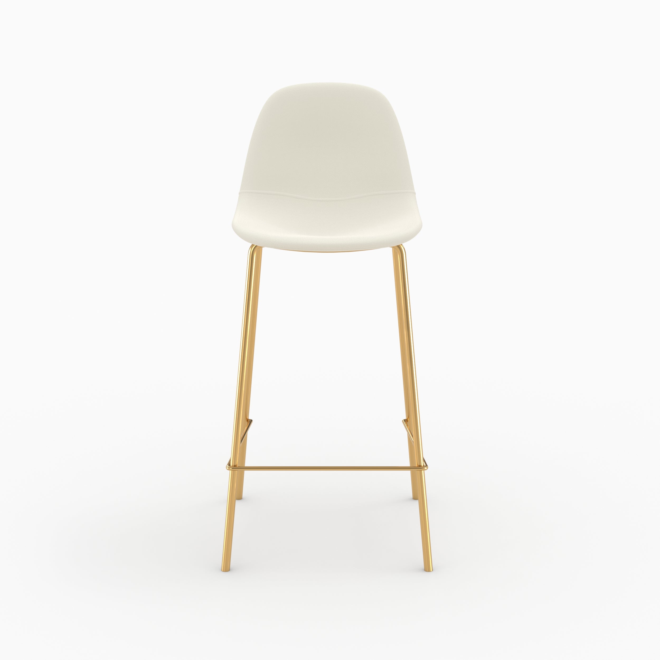 chaise henrik pour ilot central en cuir synthetique blanc