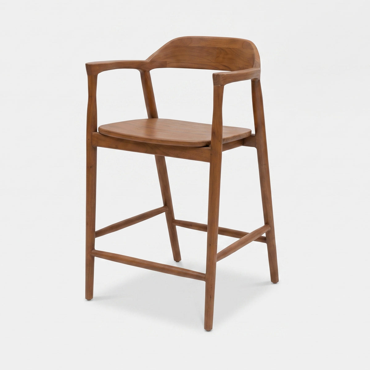 Chaise pour îlot central Céline en bois de teck massif 66,5 cm - Maison Pavane
