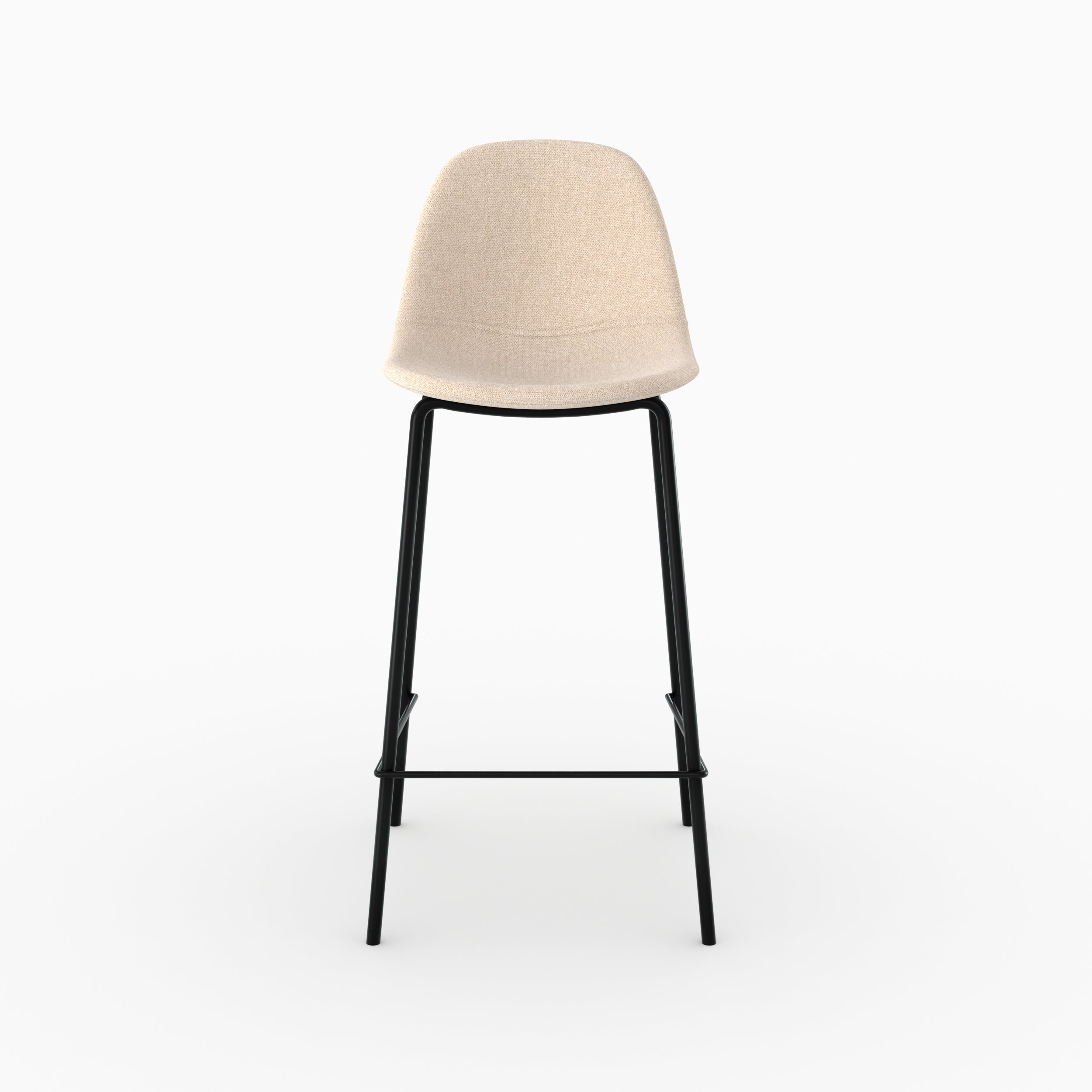 Stuhl für die zentrale Insel Henrik in beigem Stoff 65 cm (2er-Set)