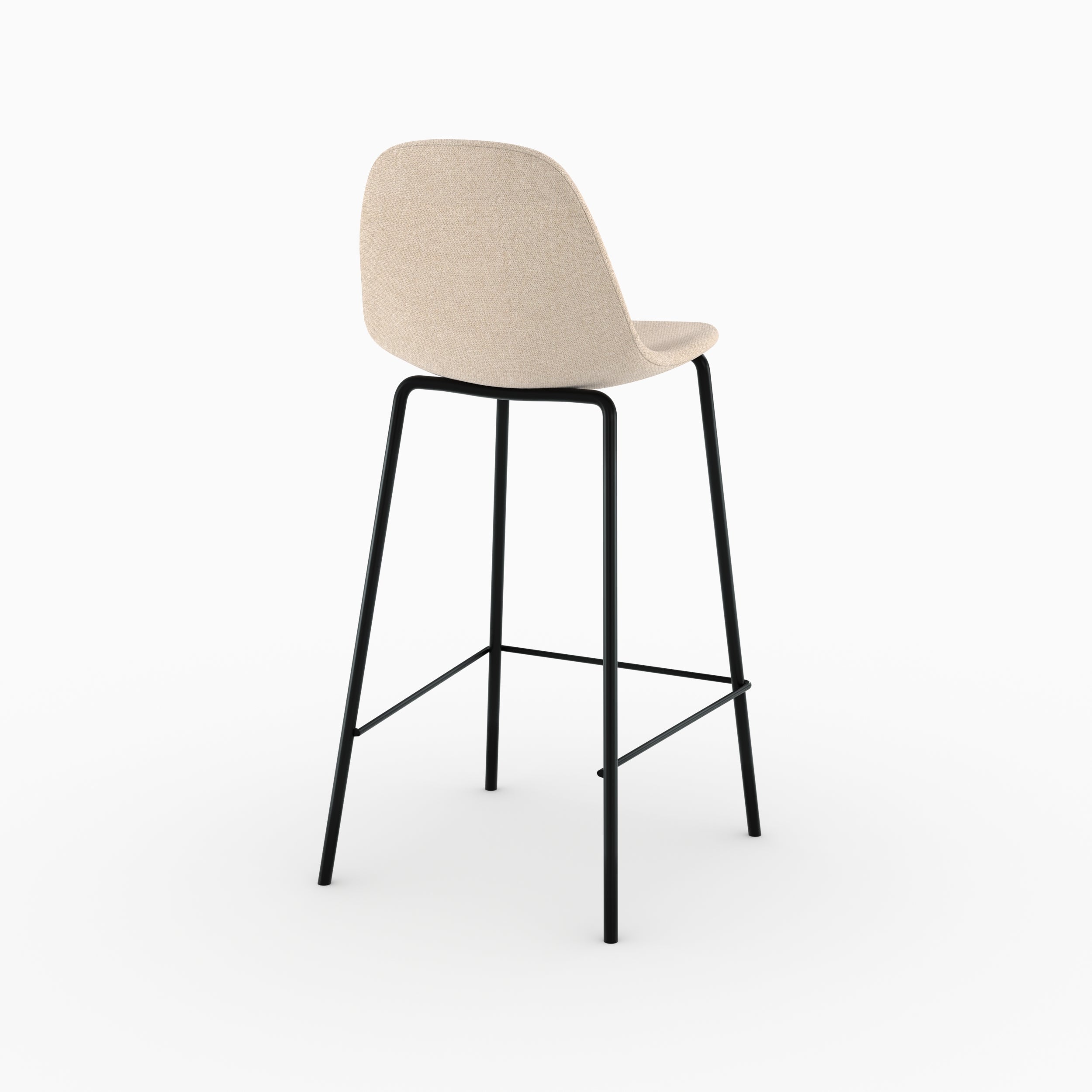 Stuhl für die zentrale Insel Henrik in beigem Stoff 65 cm (2er-Set)