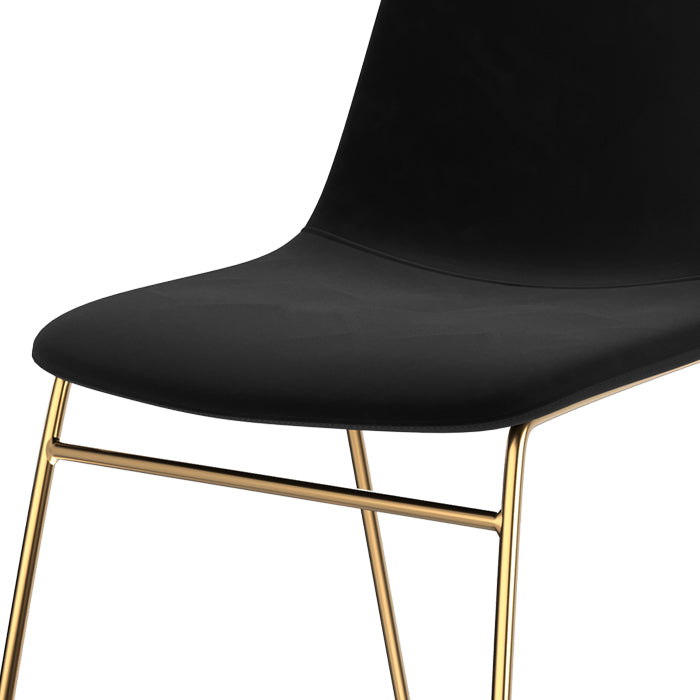 sedia ispirazione art déco gaspard nera