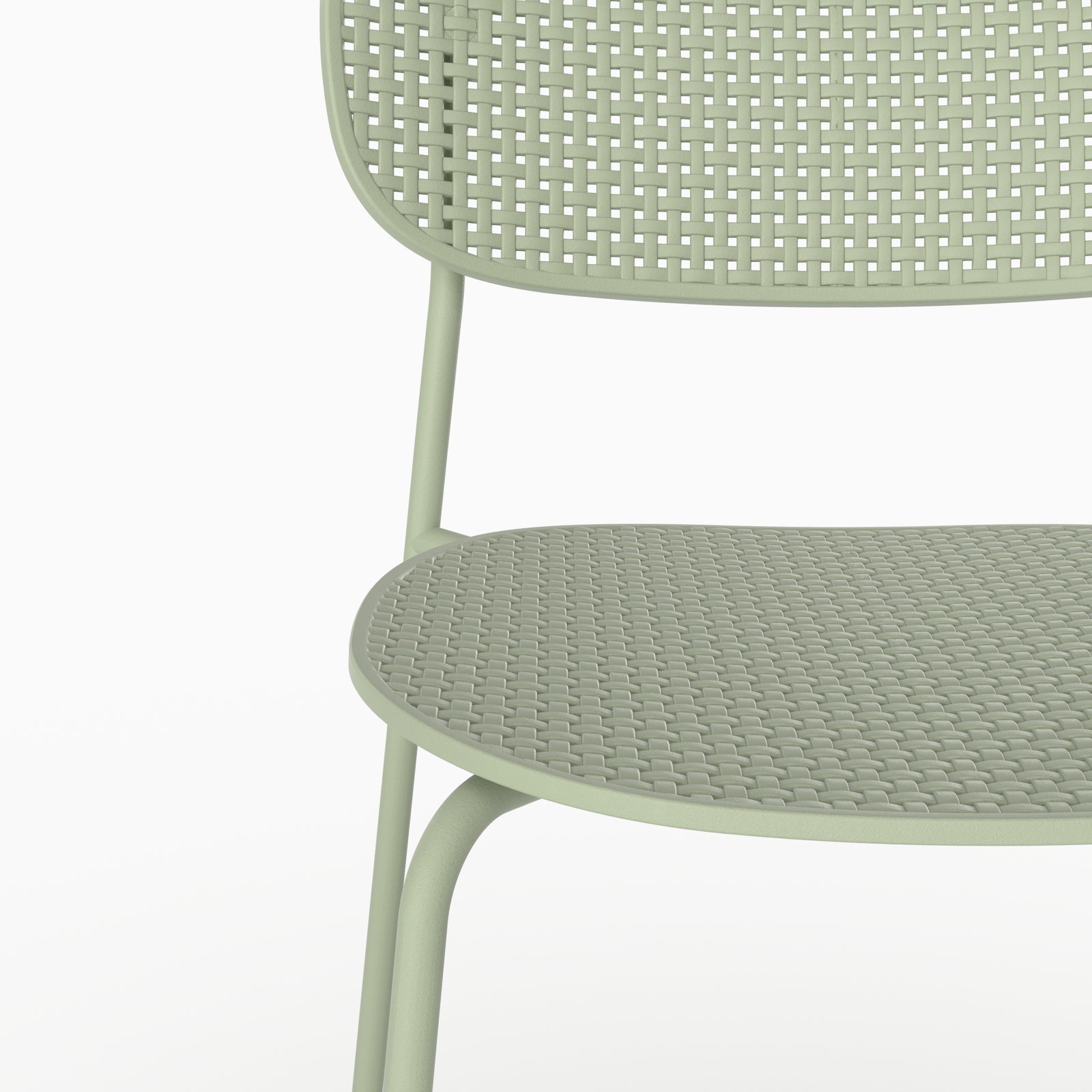 Chaise jardin Gea vert pastel empilable design moderne