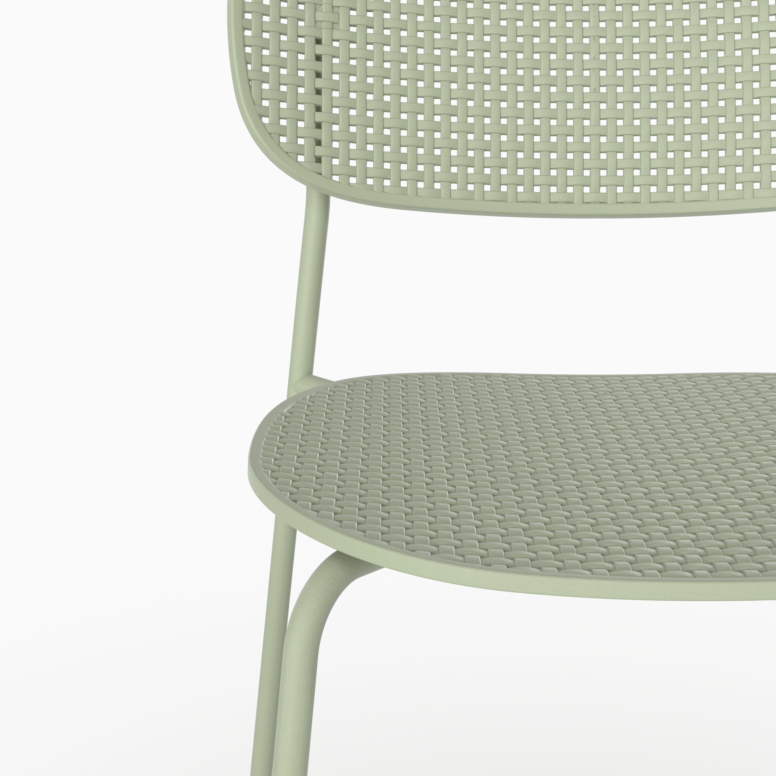 Chaise jardin Gea vert pastel empilable design moderne