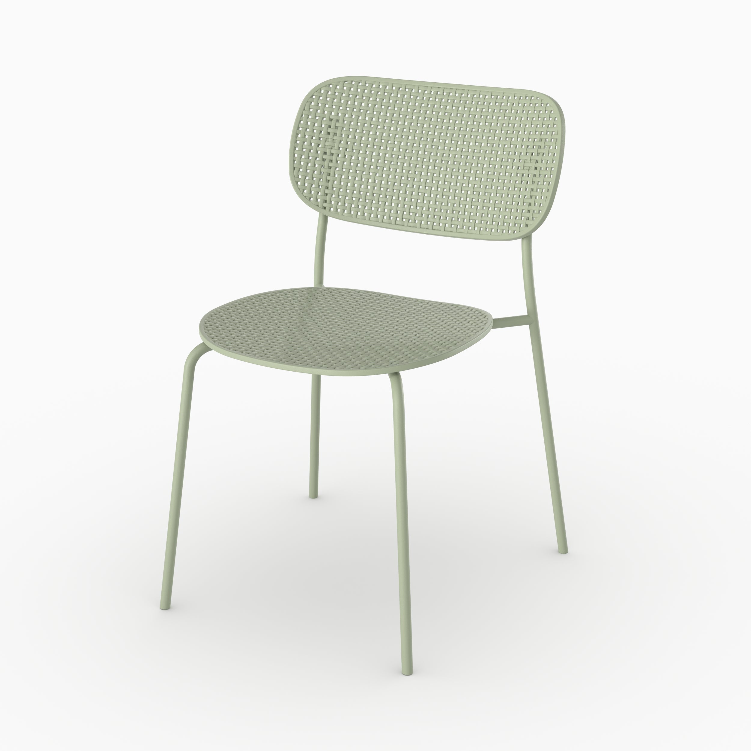 Chaise jardin Gea vert pastel empilable plastique salon