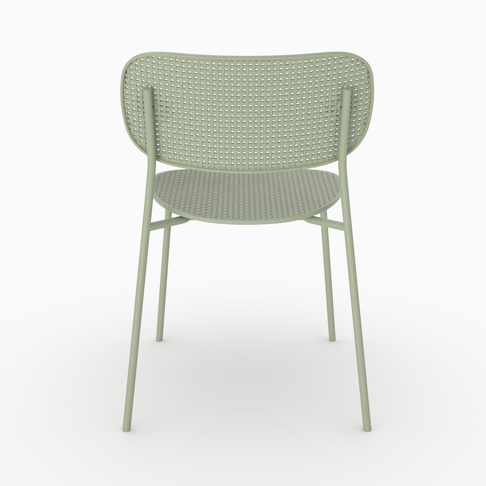 Chaise jardin Gea vert pastel empilable plastique terrasse