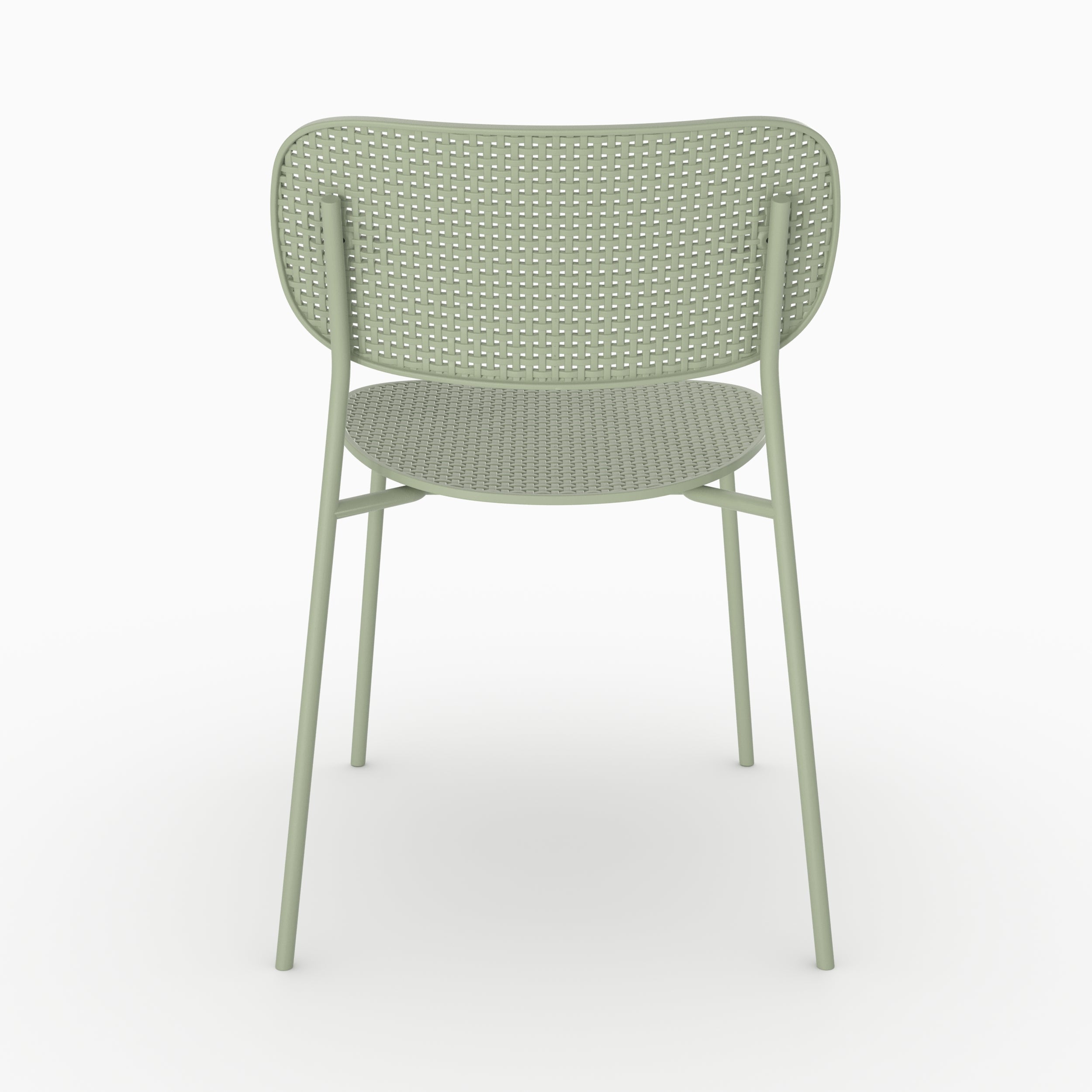 Chaise jardin Gea vert pastel empilable plastique terrasse