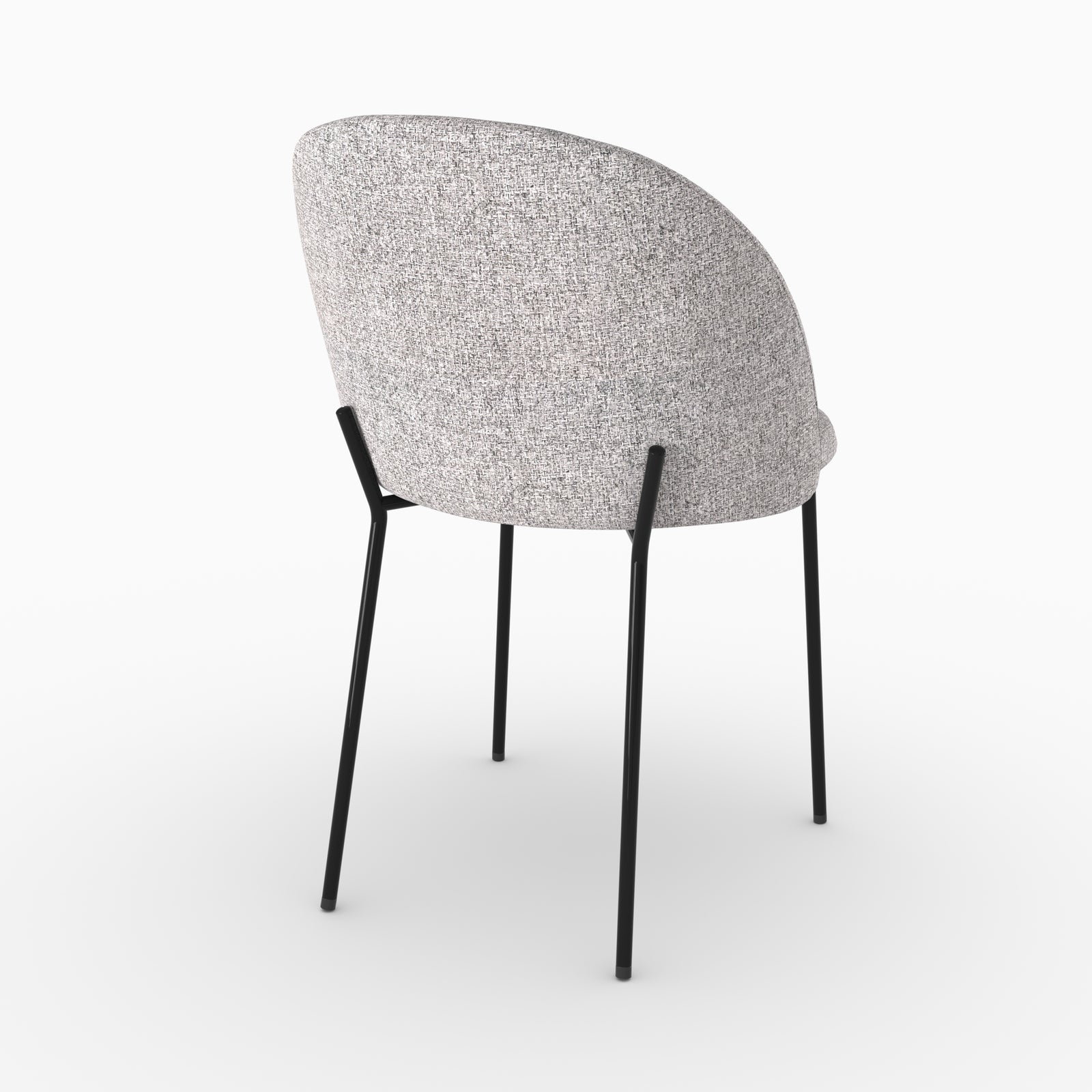 Chaise Karl tissu chiné gris clair lot 2