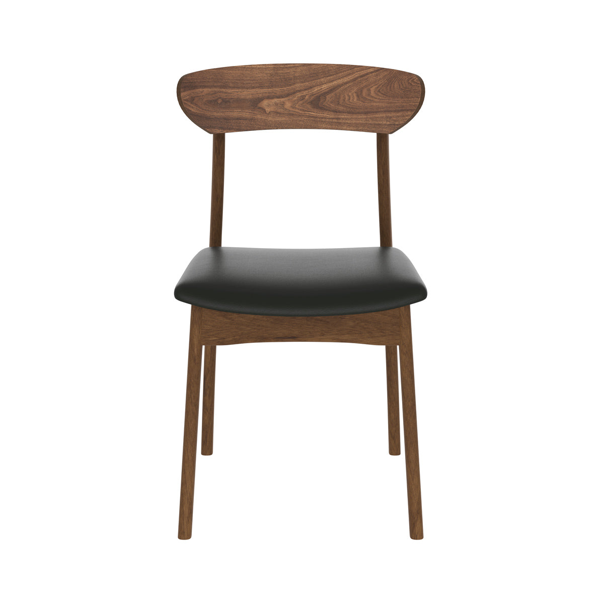 sedia lana in eco-pelle e legno set di 2