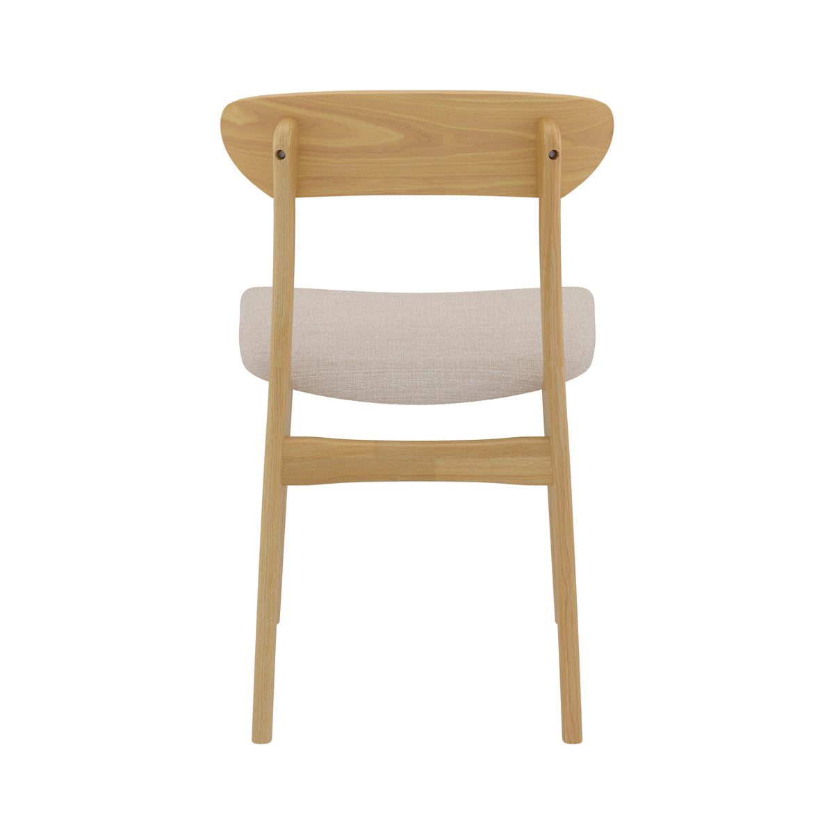 sedia lana in tessuto beige e legno chiaro set di 2 lana