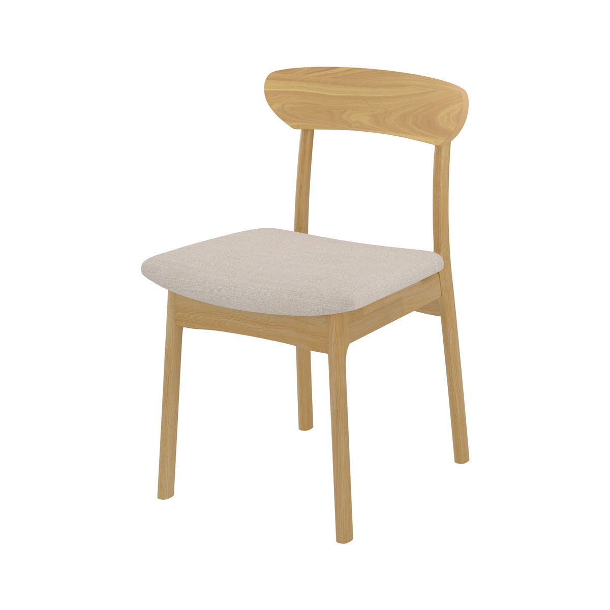 sedia lana in tessuto beige set di 2