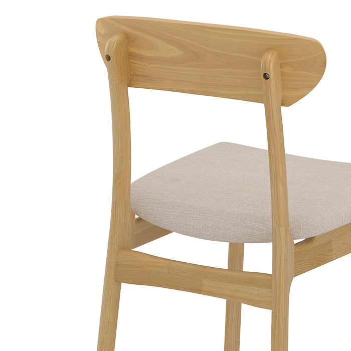 sedia lana set di 2 in tessuto e legno