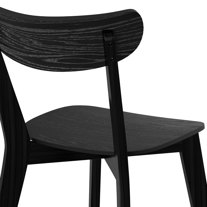 set di 2 sedie in legno nero tabata
