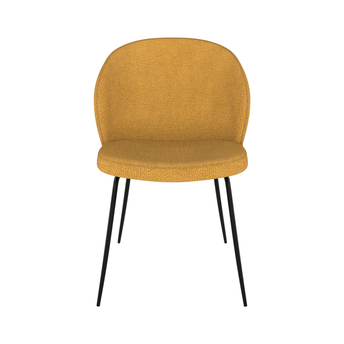 sedia set di 2 grooms in tessuto giallo bouclette