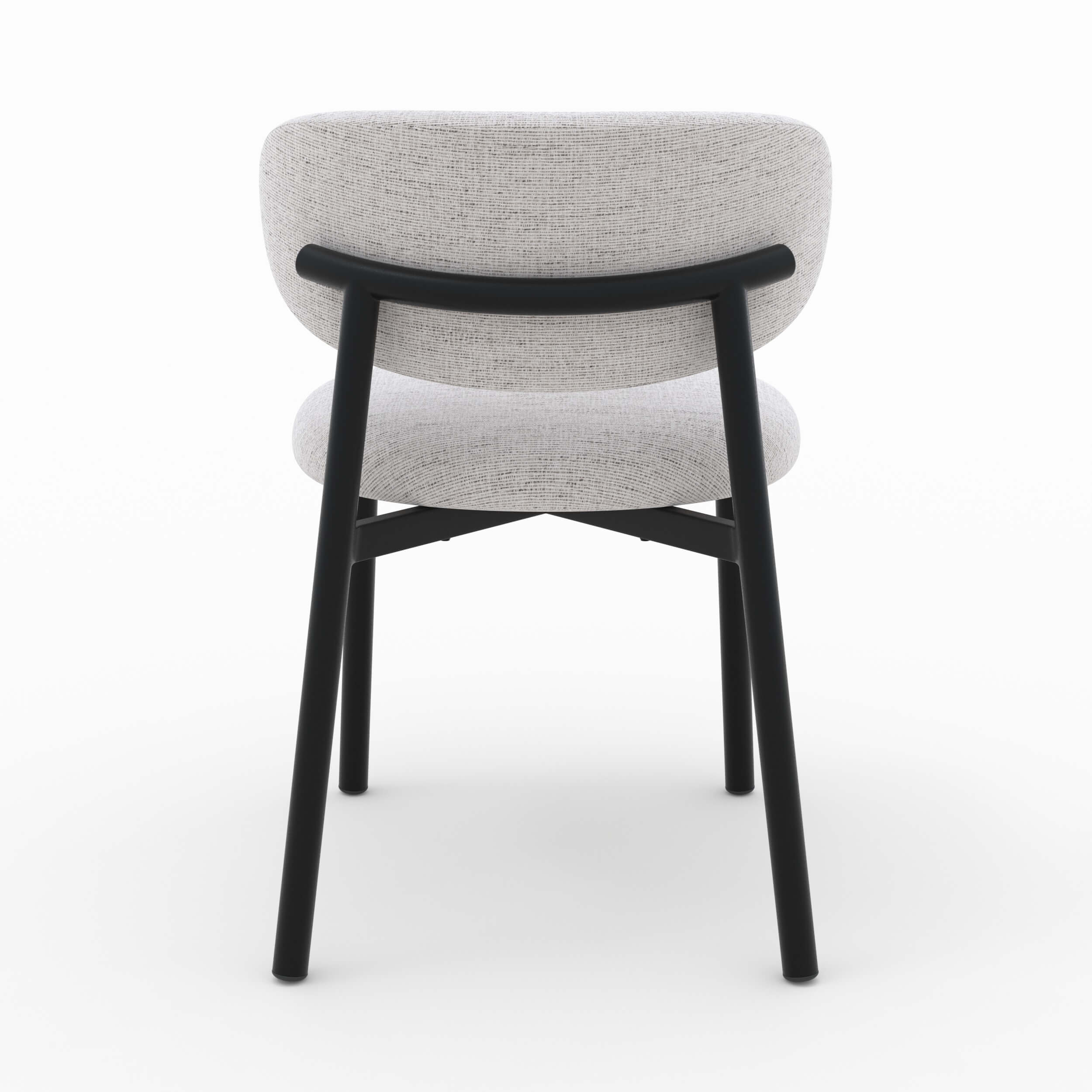 set di 2 sedie nao in tessuto grigio chiaro Cina