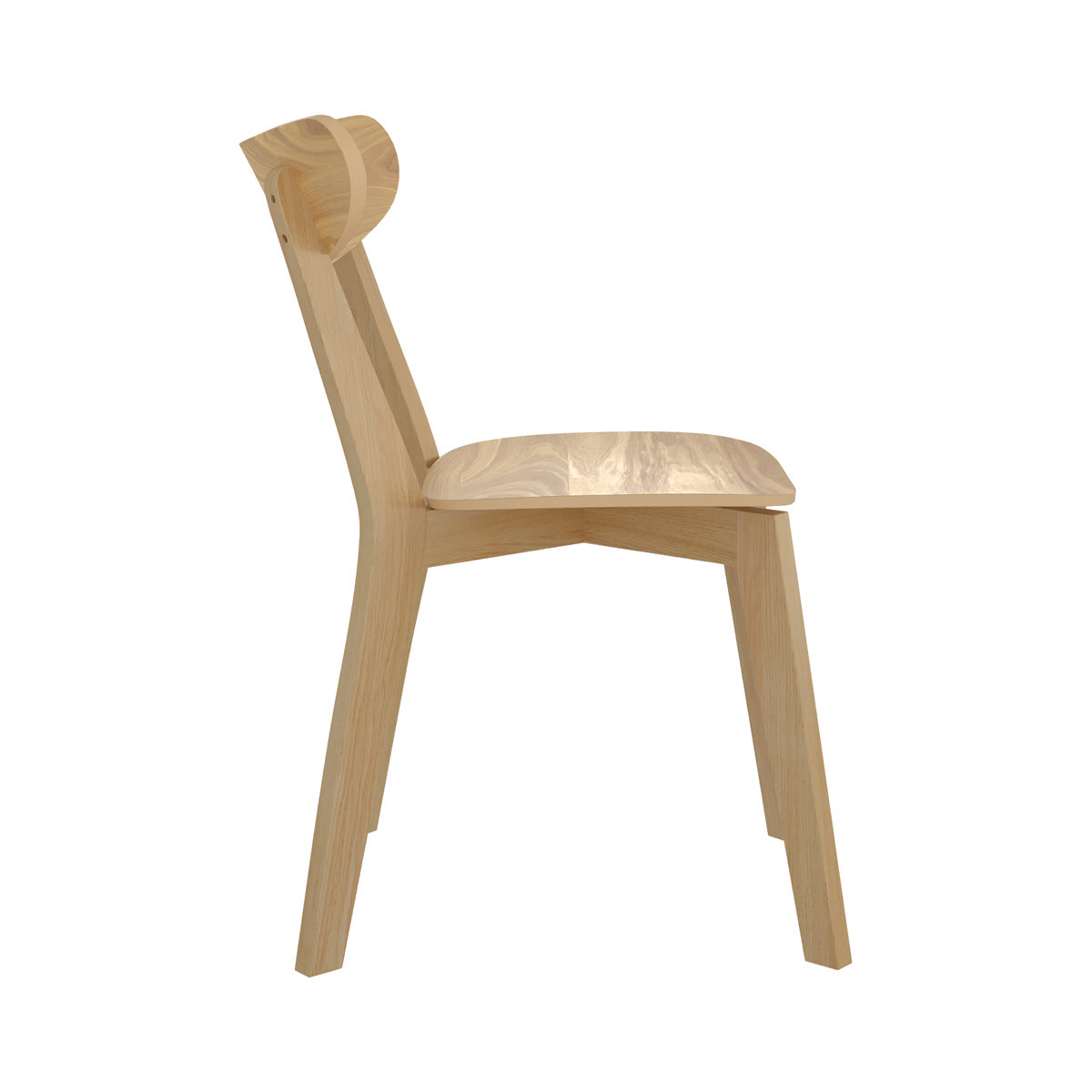 set di 2 sedie tabata in legno chiaro scandi