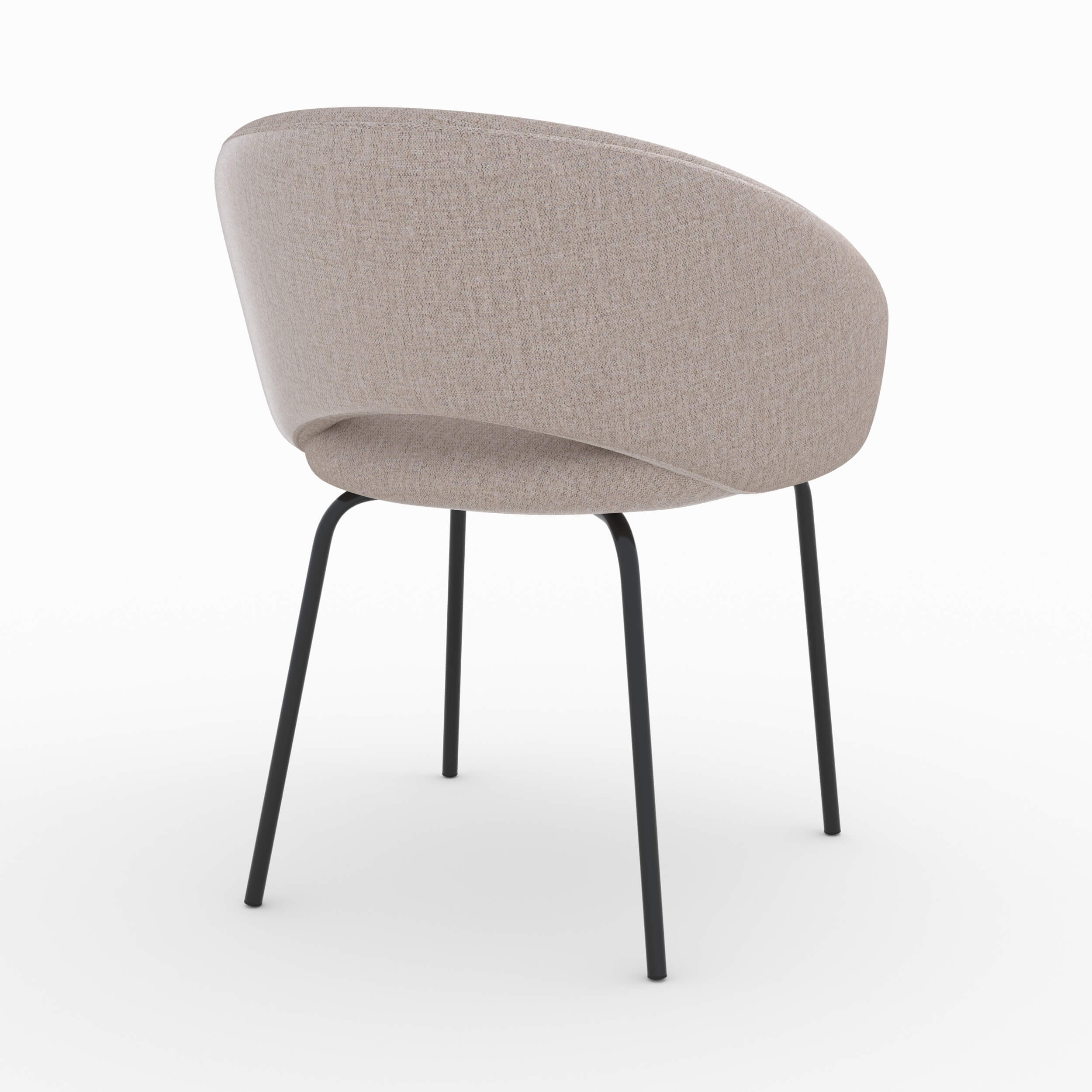 sedia milly tessuto beige cinese