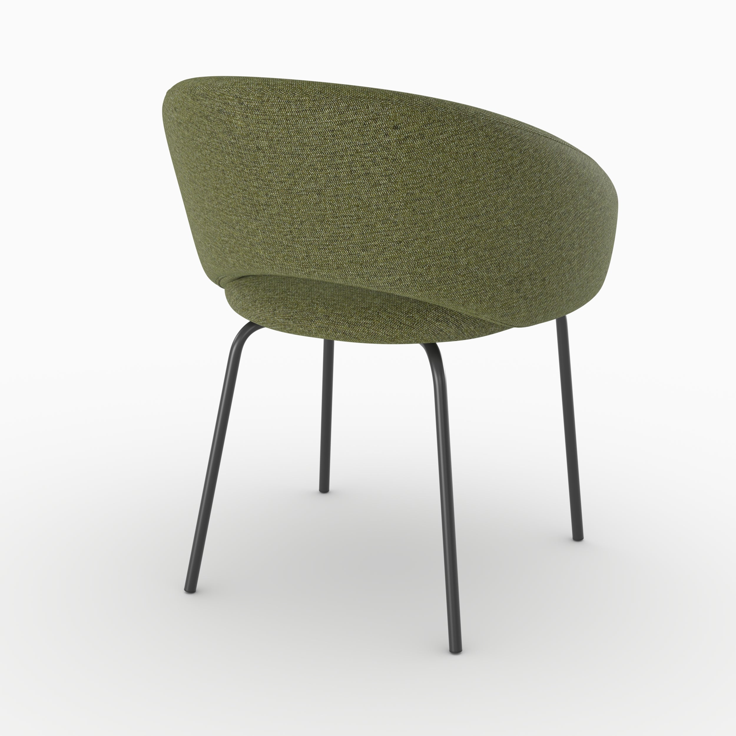 Chaise milly tissu vert foncé