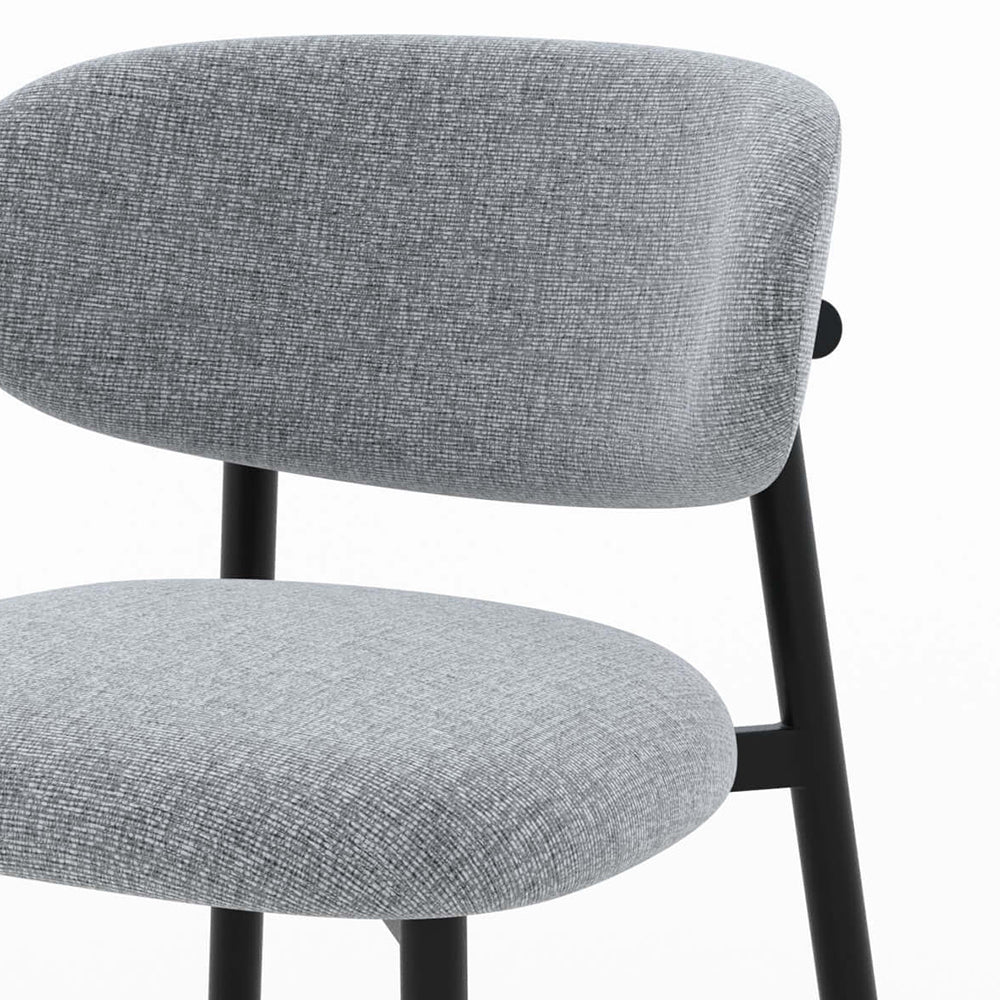 sedia nao tessuto grigio scuro Cina set di 2