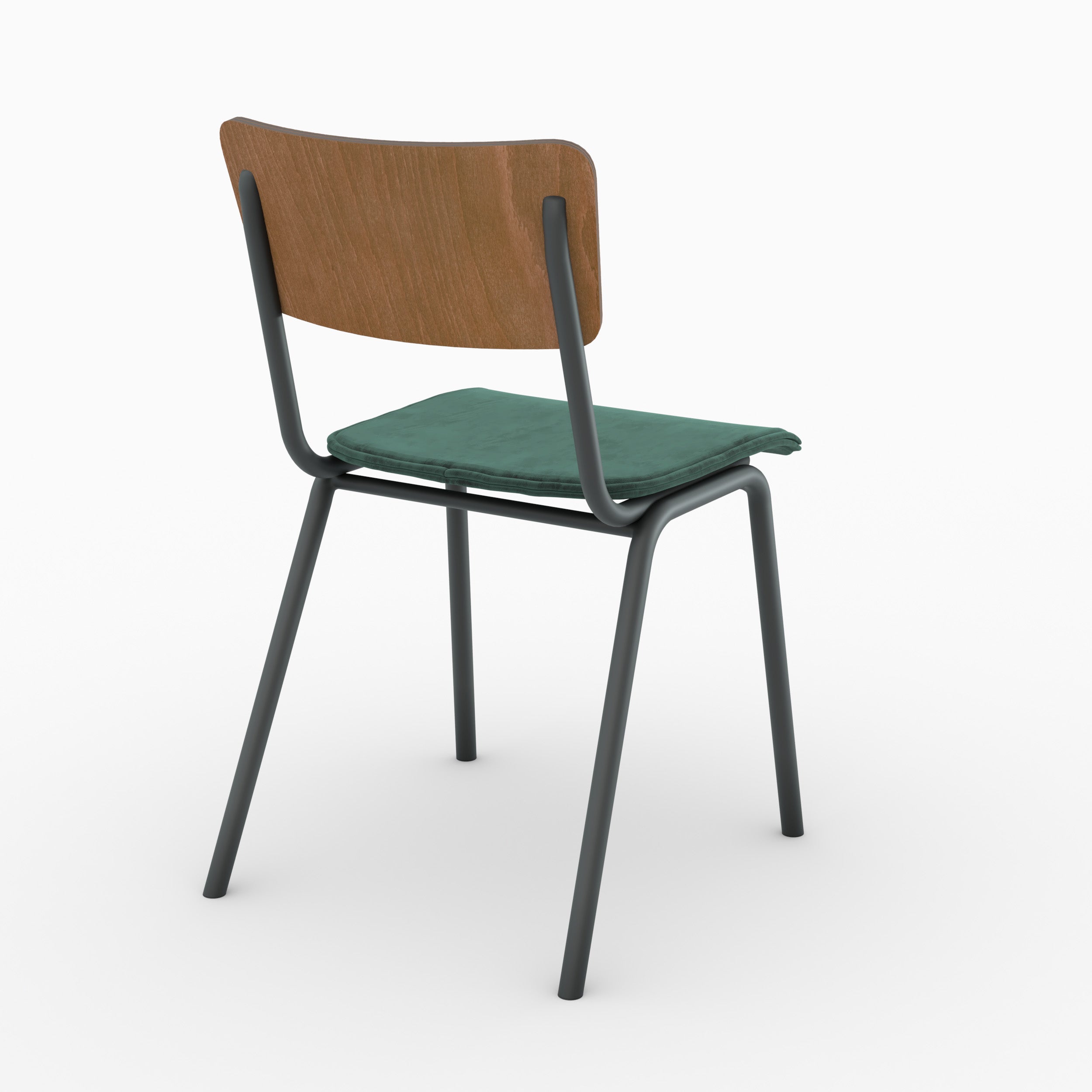 Chaise Nico en velours vert (lot de 2)