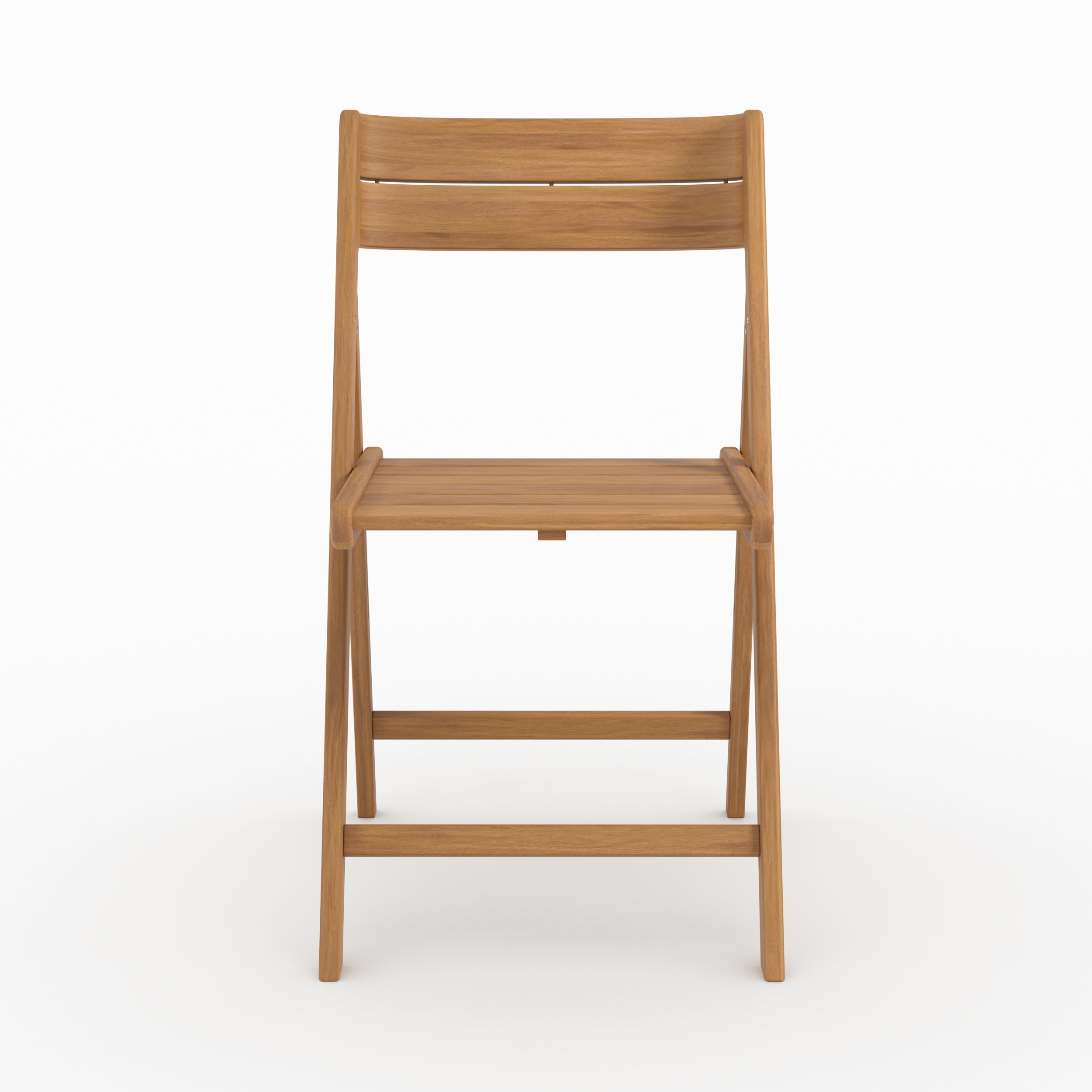 Chaise pliante jardin Siquijor bois acacia vue face