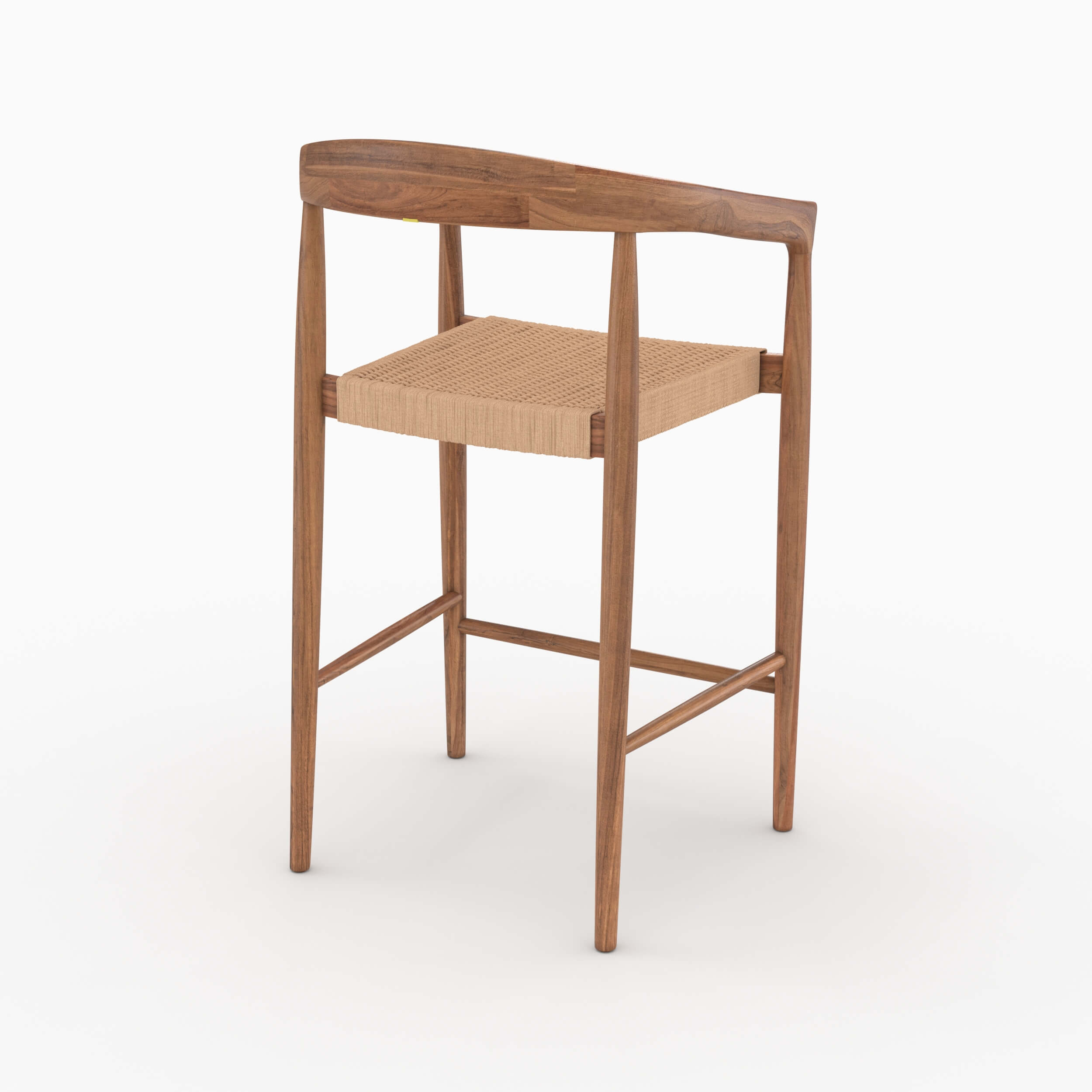 chaise pour ilot central 65 cm bali en bois de teck lot de 2