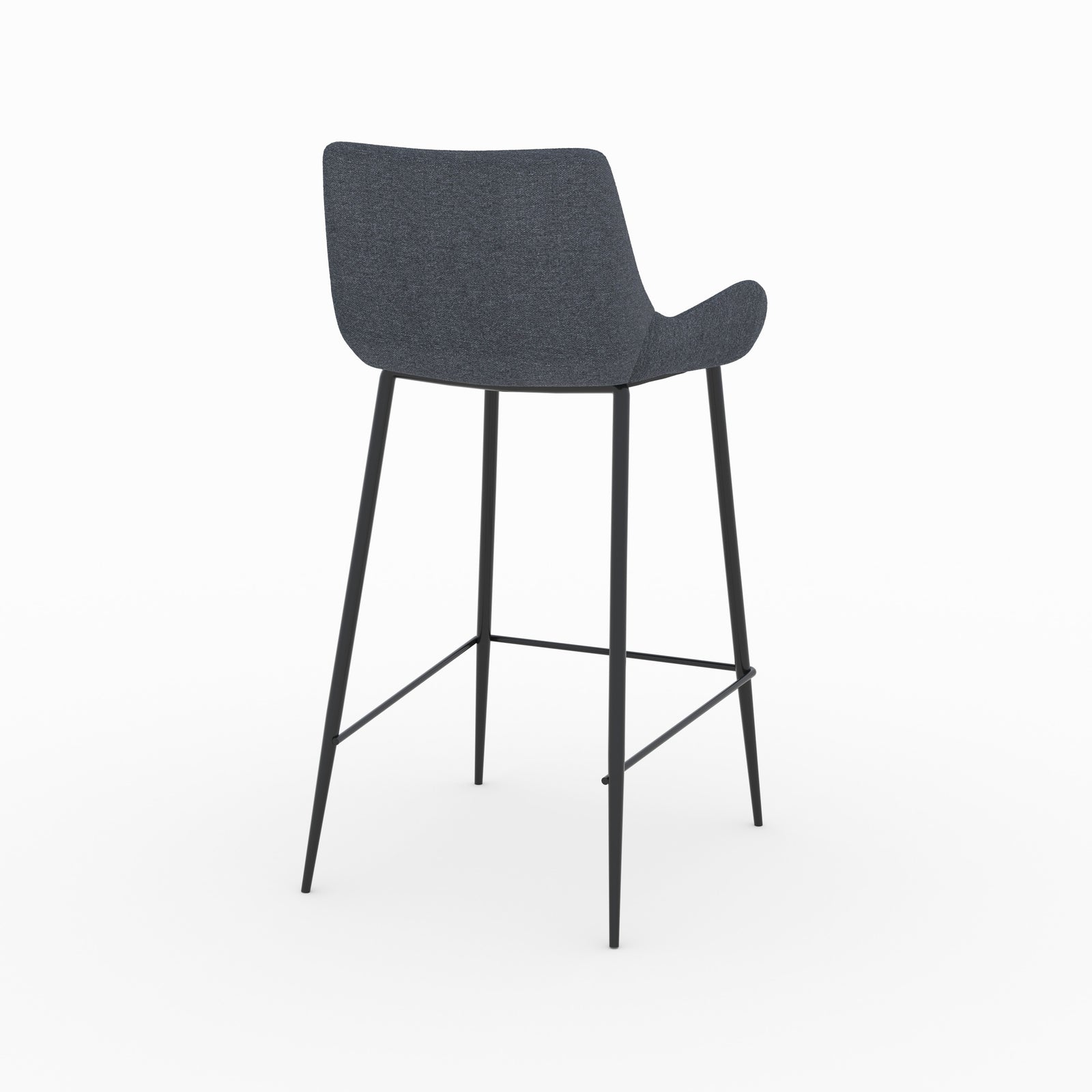 sedia per isola centrale in tessuto grigio 65 cm set di 2 pirata